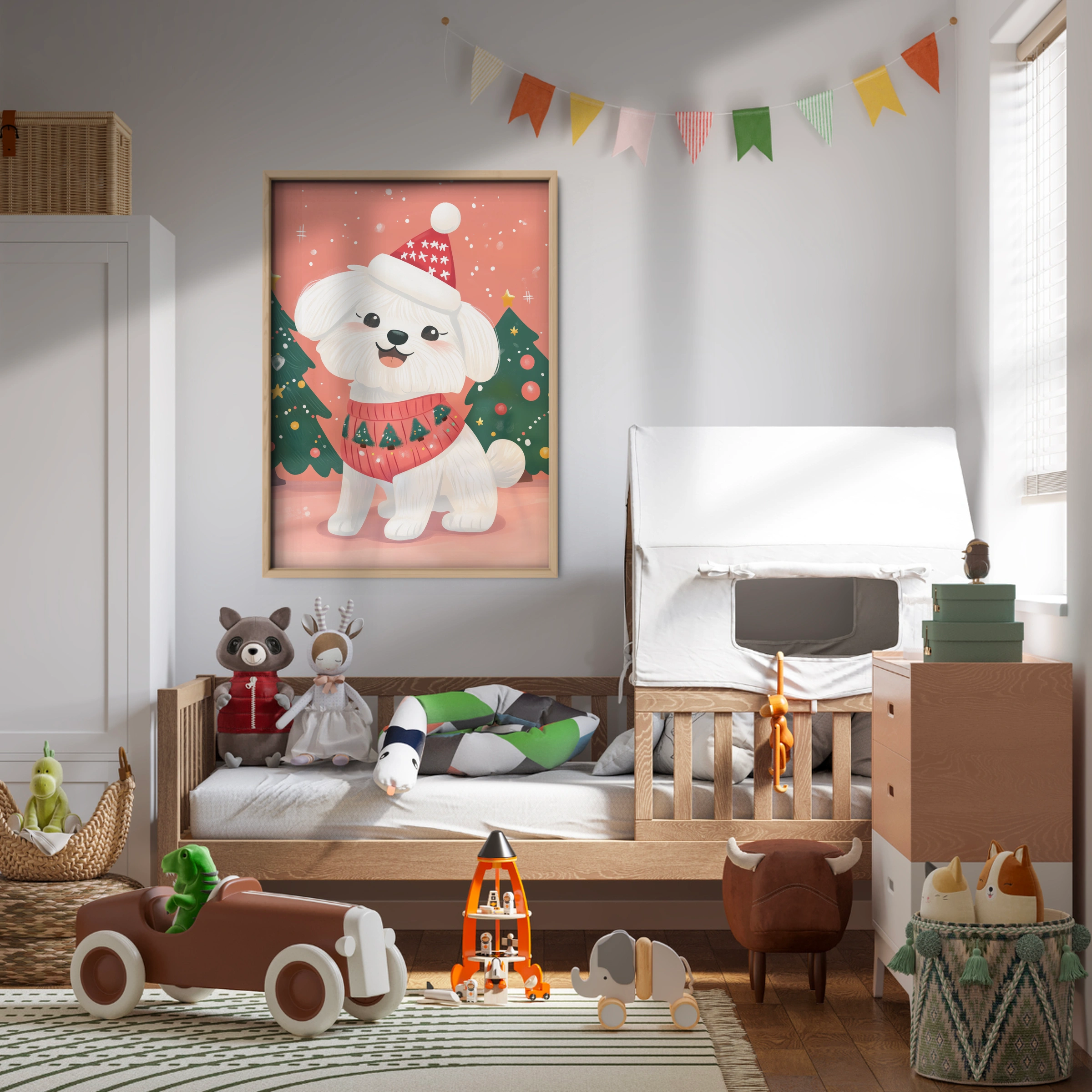 Dog in a Sweater Christmas Print