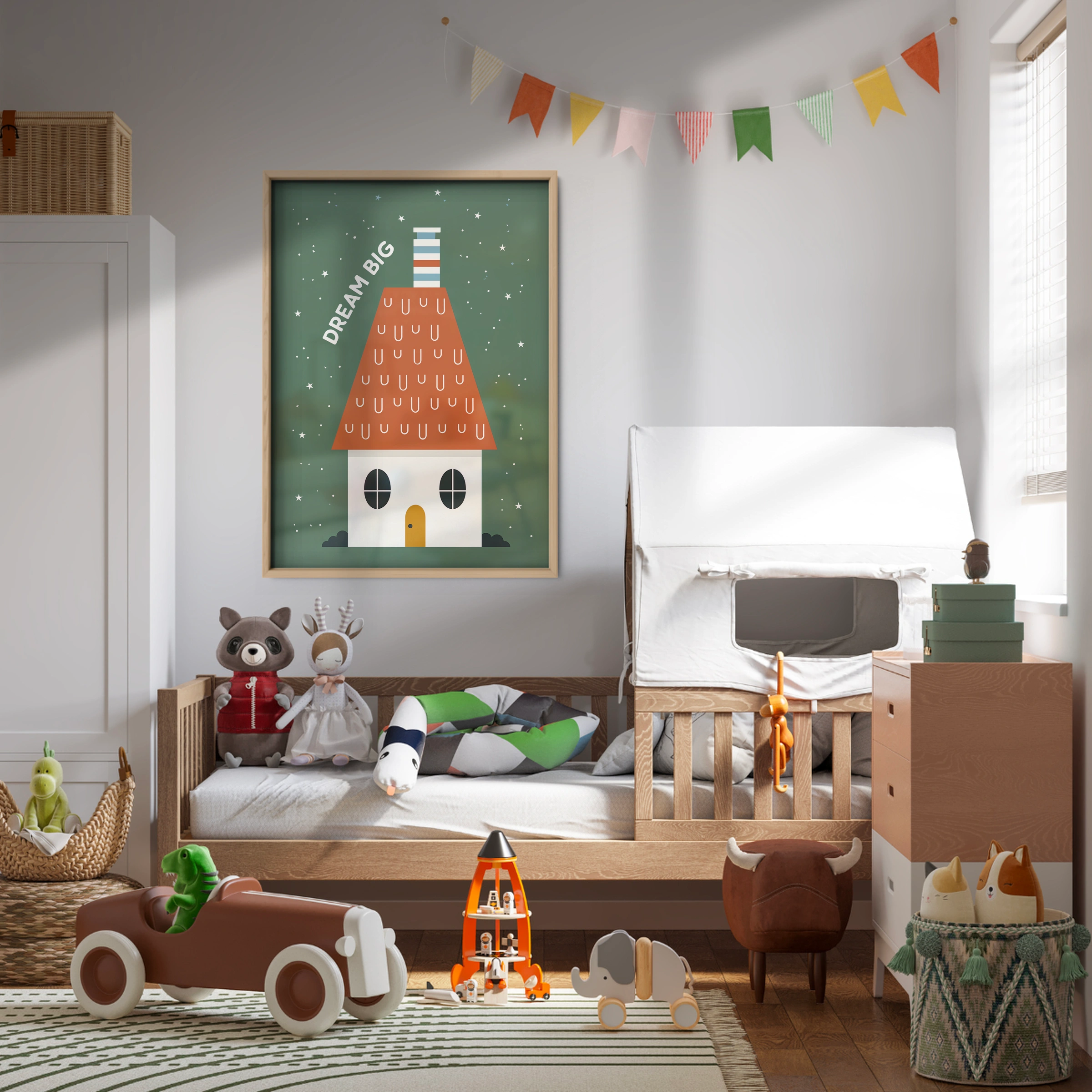 Dream Big House Nursery Print