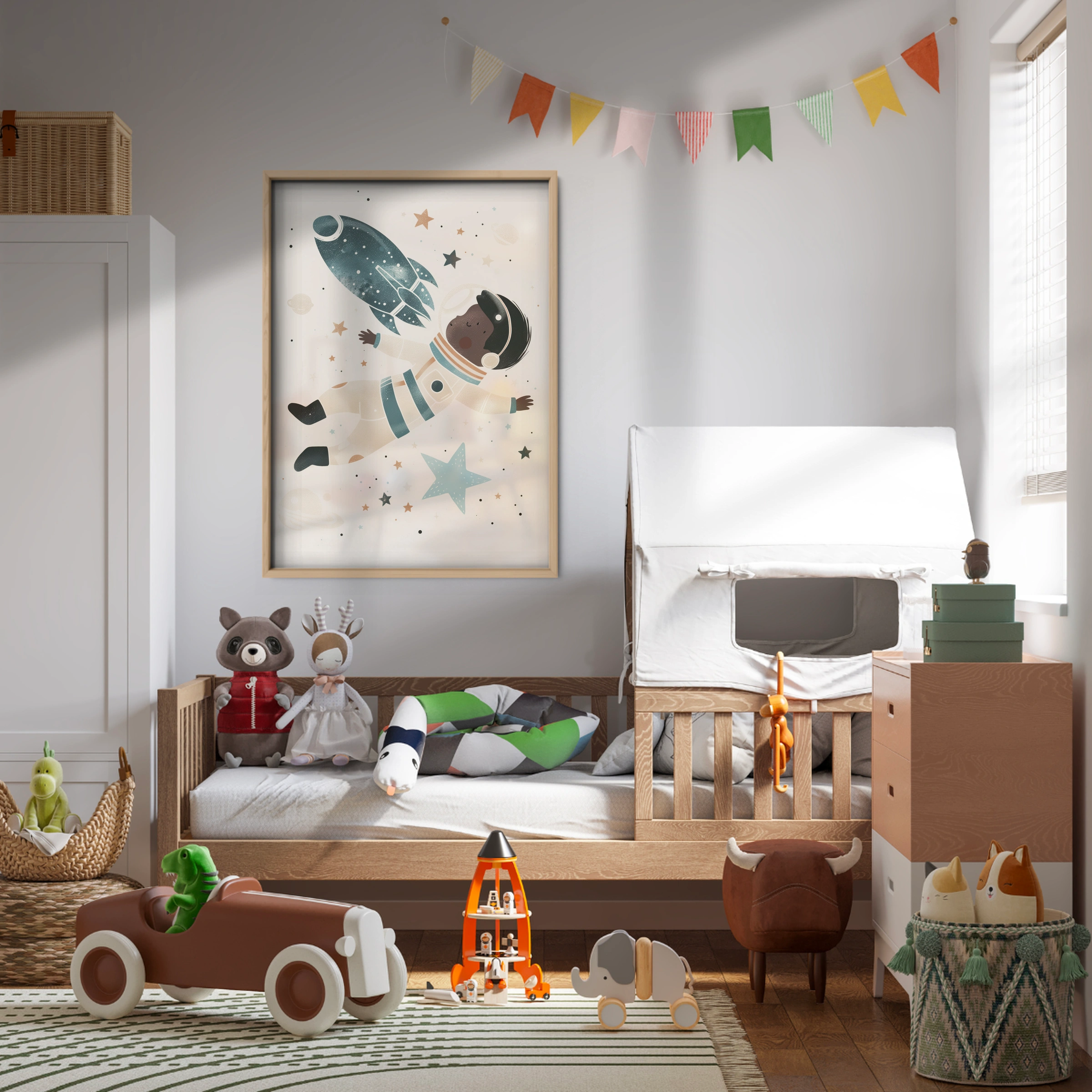 Floating Astronaut Nursery Print