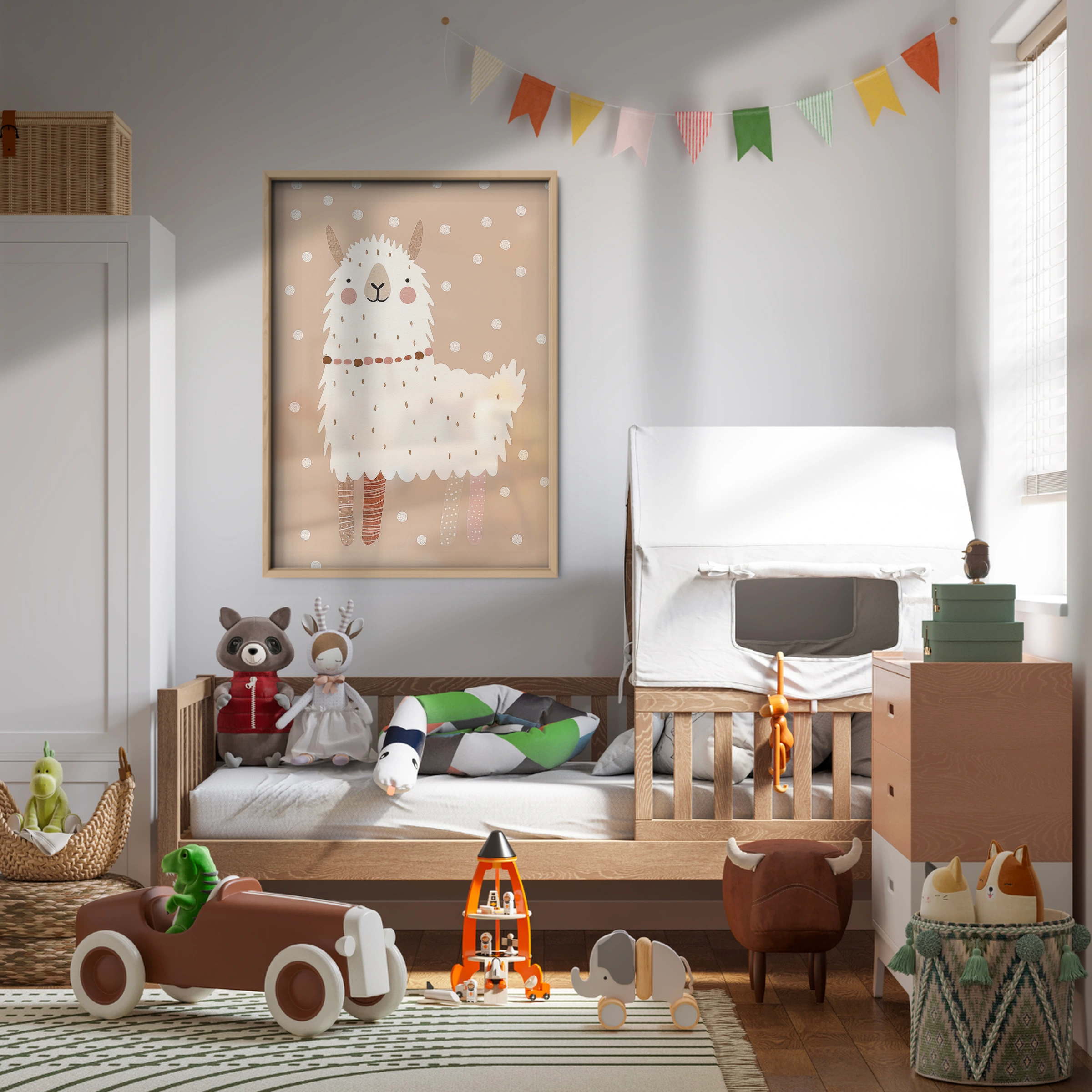 Fluffy Llama Nursery Print