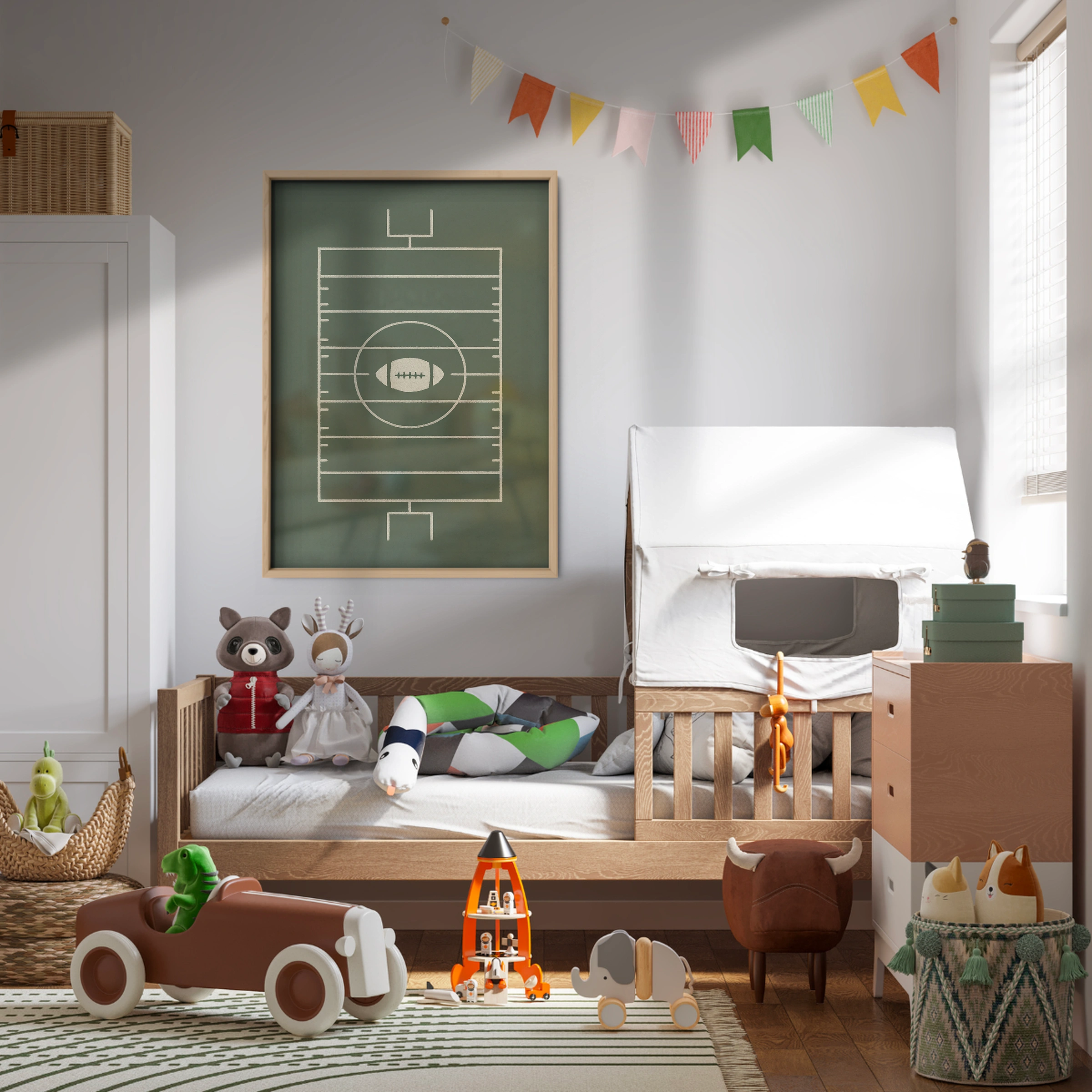 Football Field Nursery Print