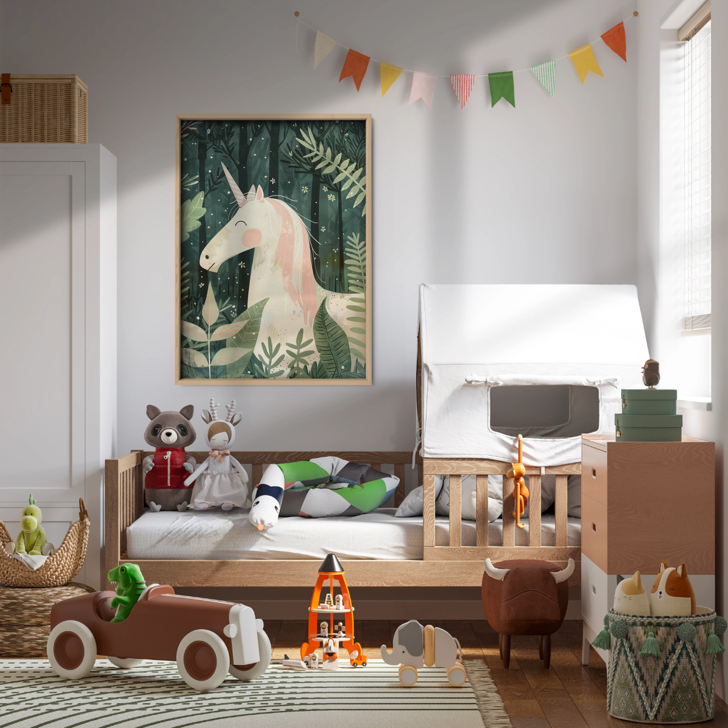 Forest Unicorn Nursery Print