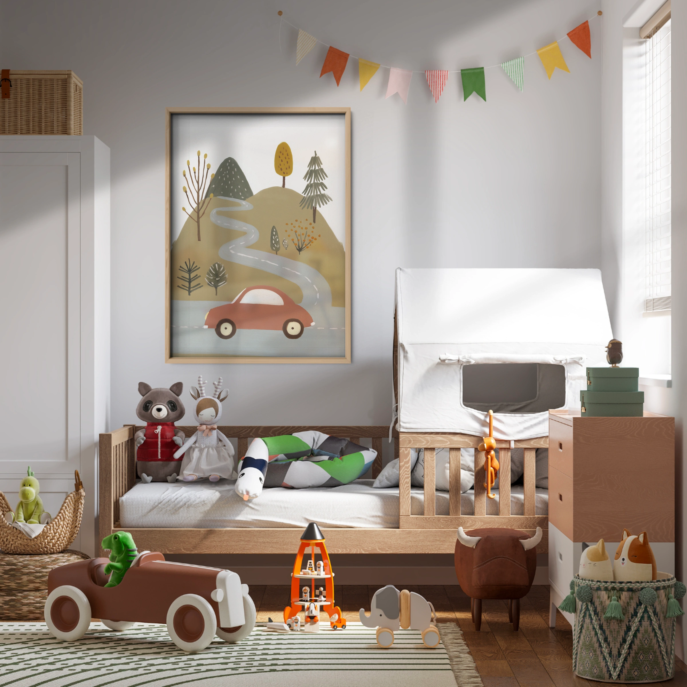 Forest Wolf Nursery Print