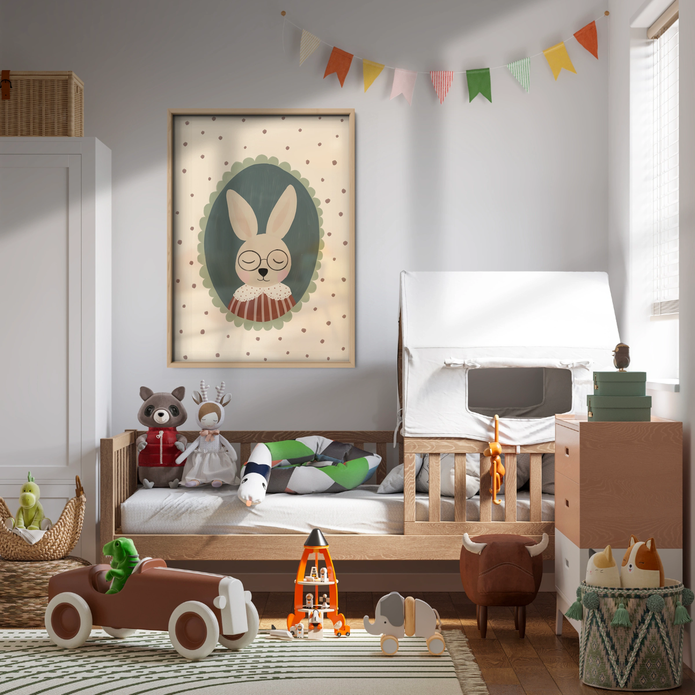 Framed Bunny Nursery Print