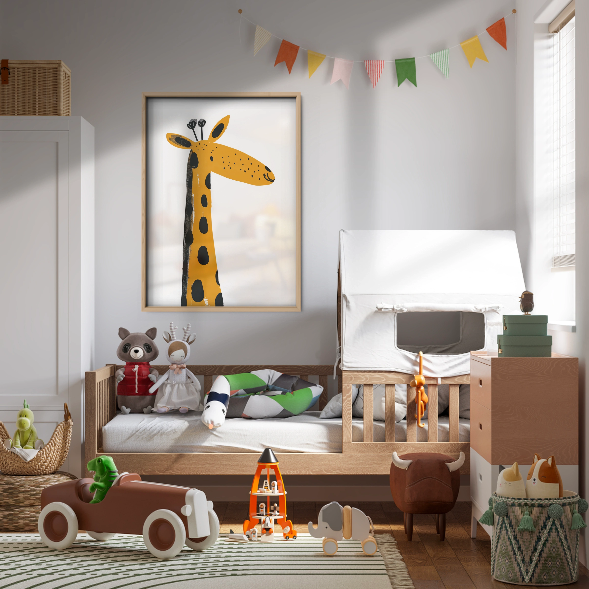 Friendly Giraffe Nursery Print