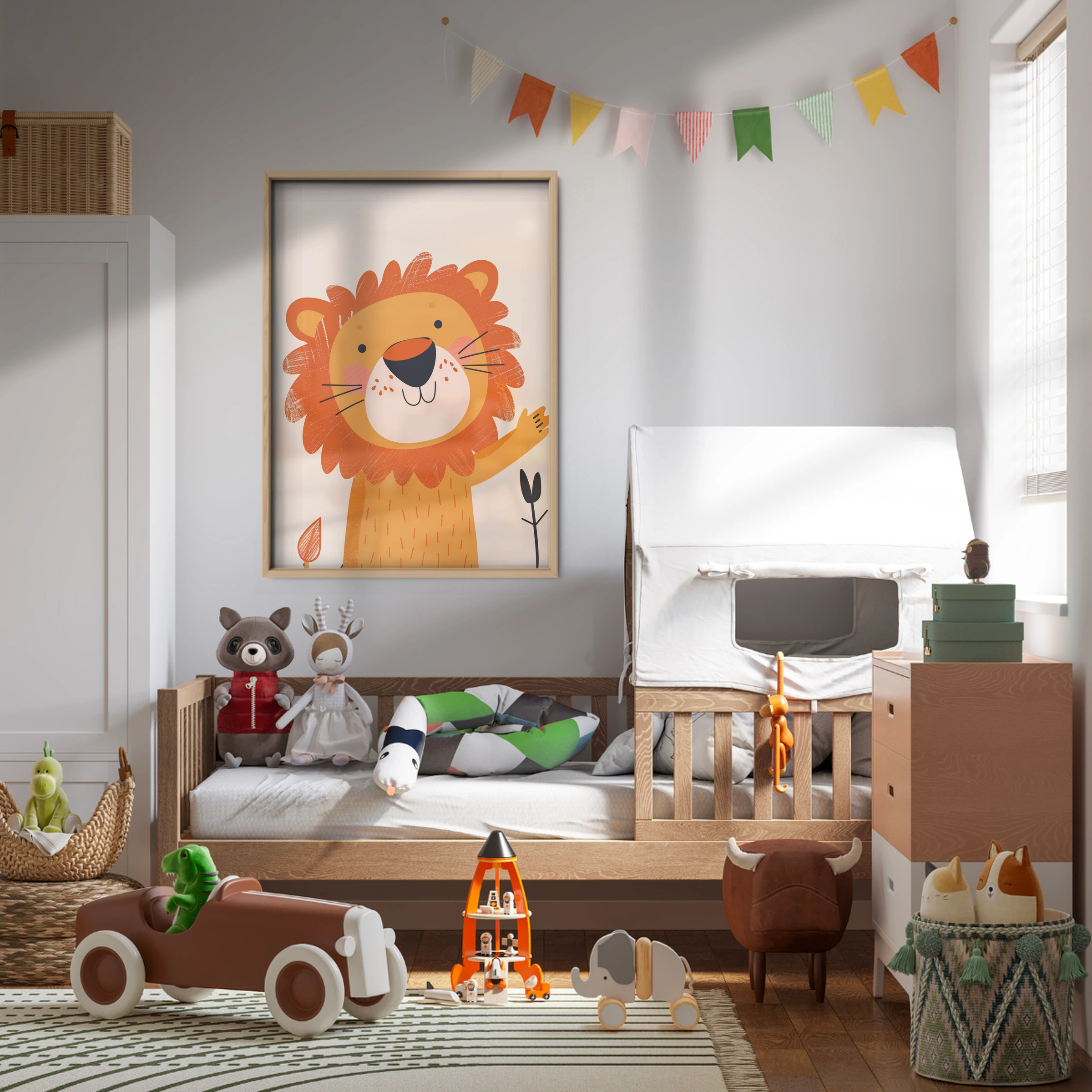 Friendly Lion Nursery Print