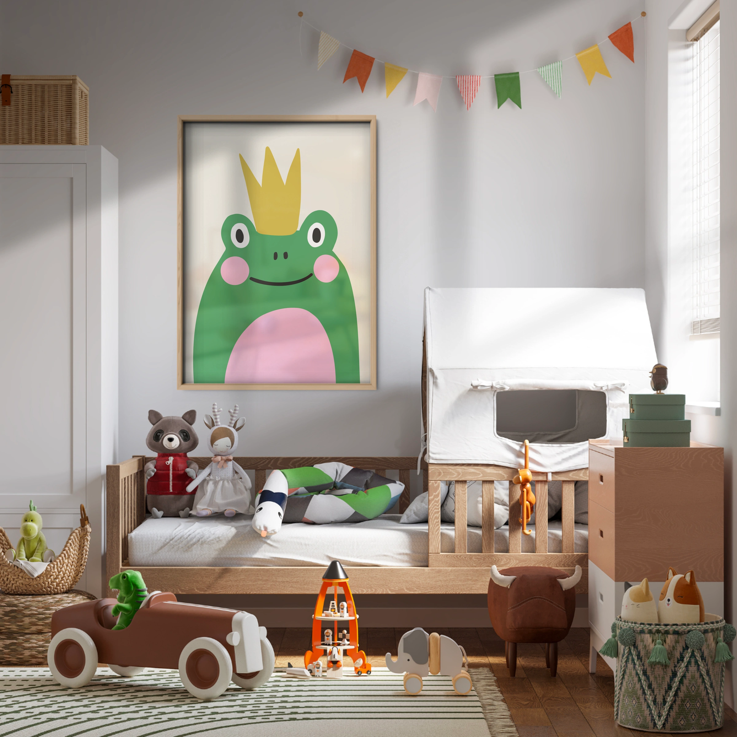 Frog King Nursery Print