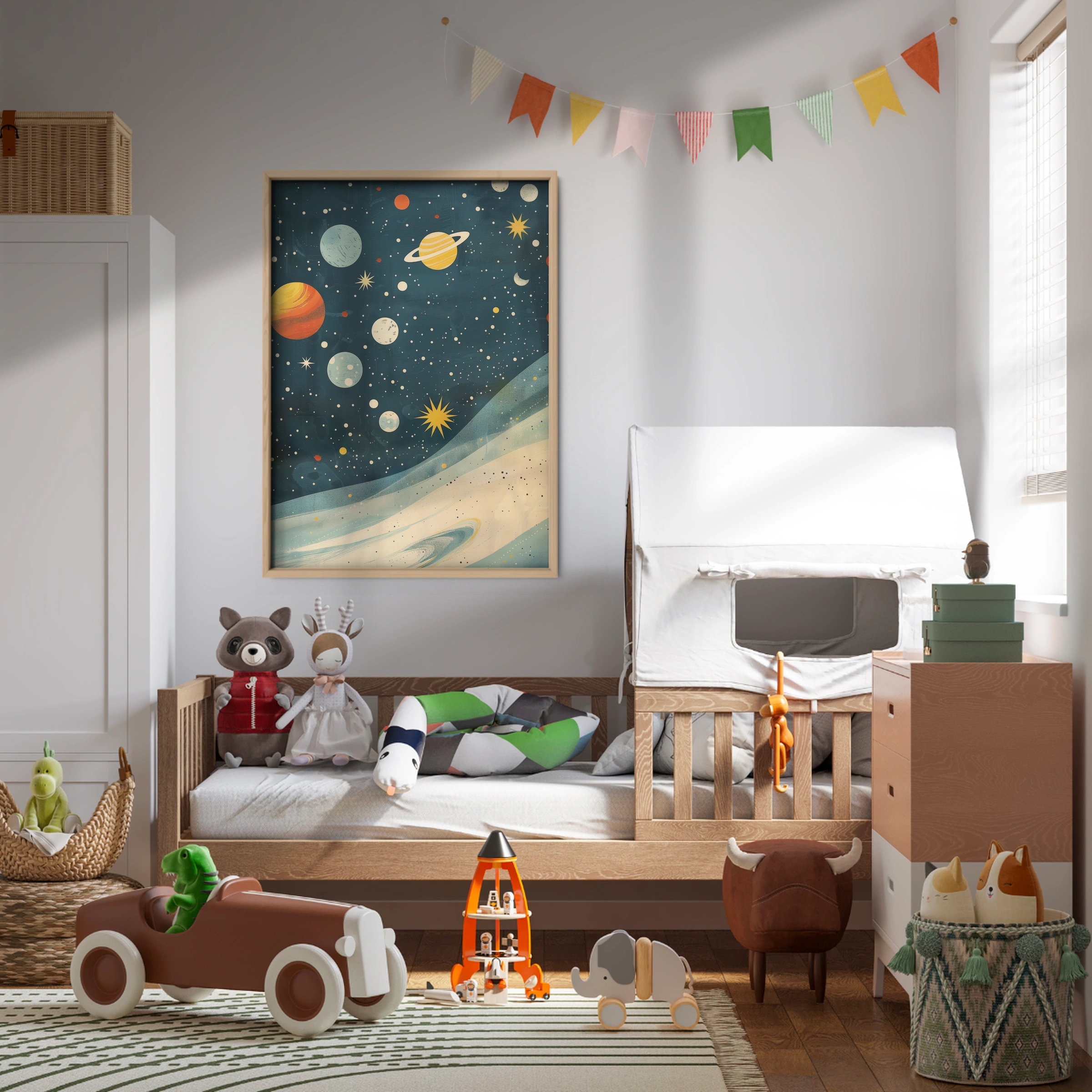 Galaxy Planets Nursery Print