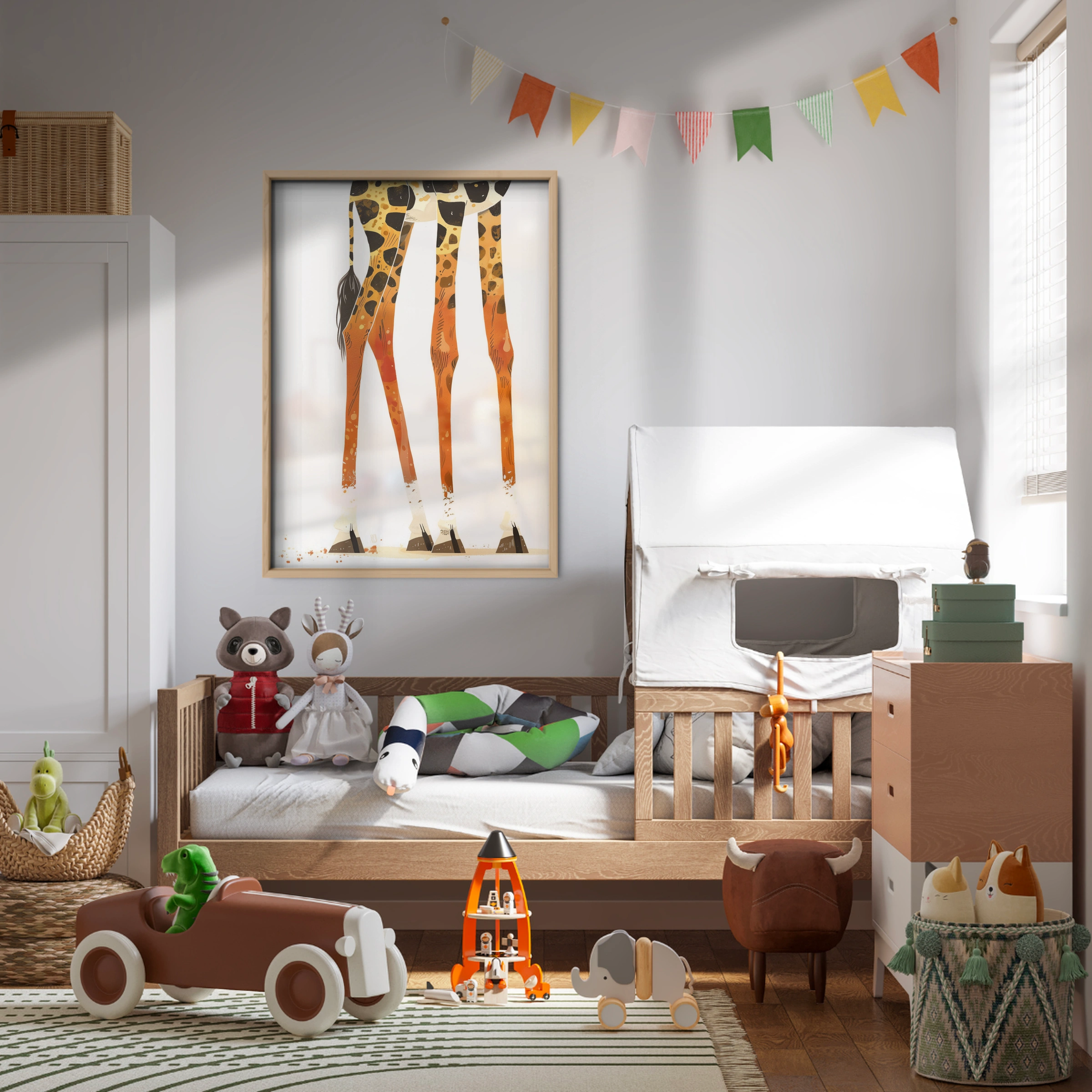 Giraffe Legs Nursery Print