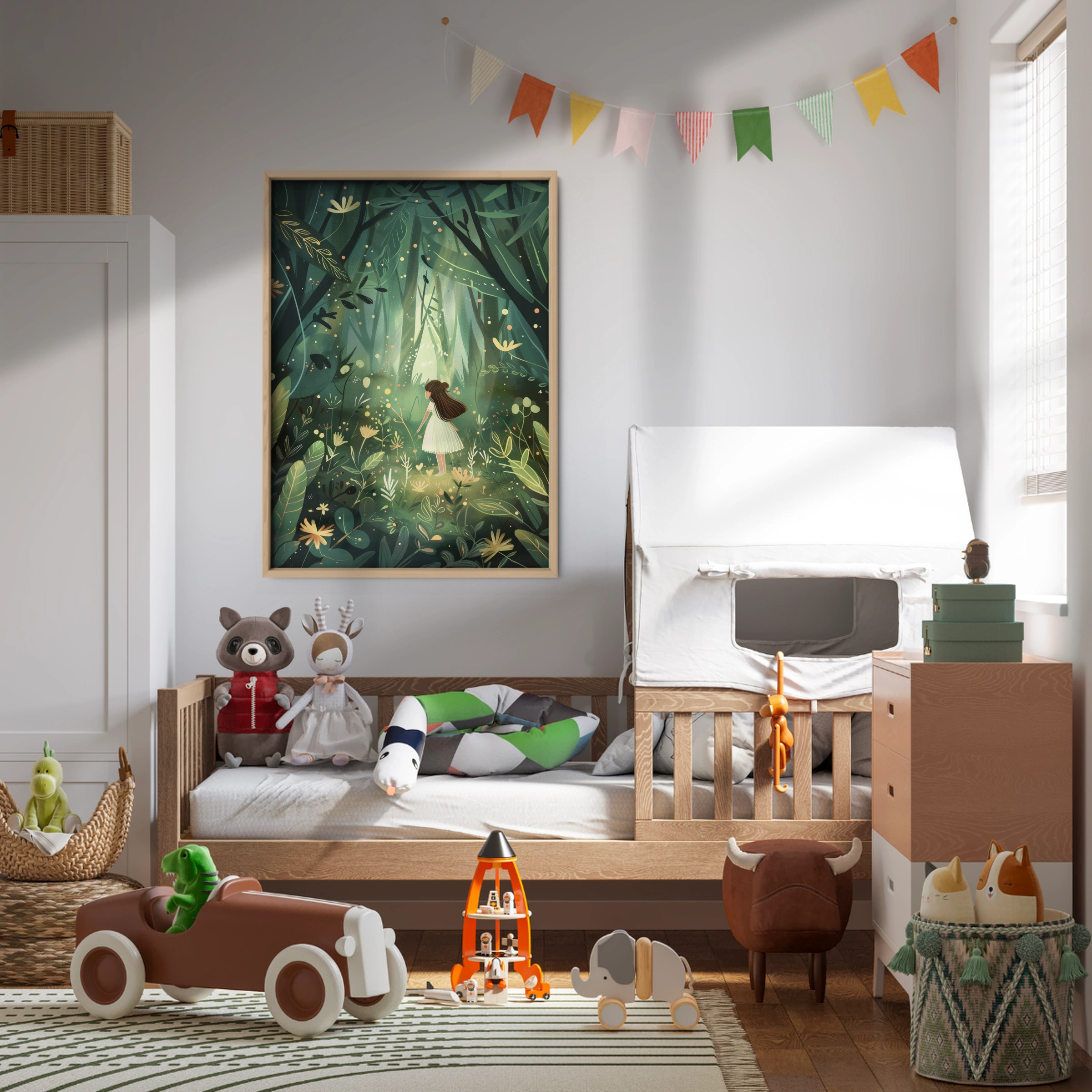 Girl in the Forest Nursery Print
