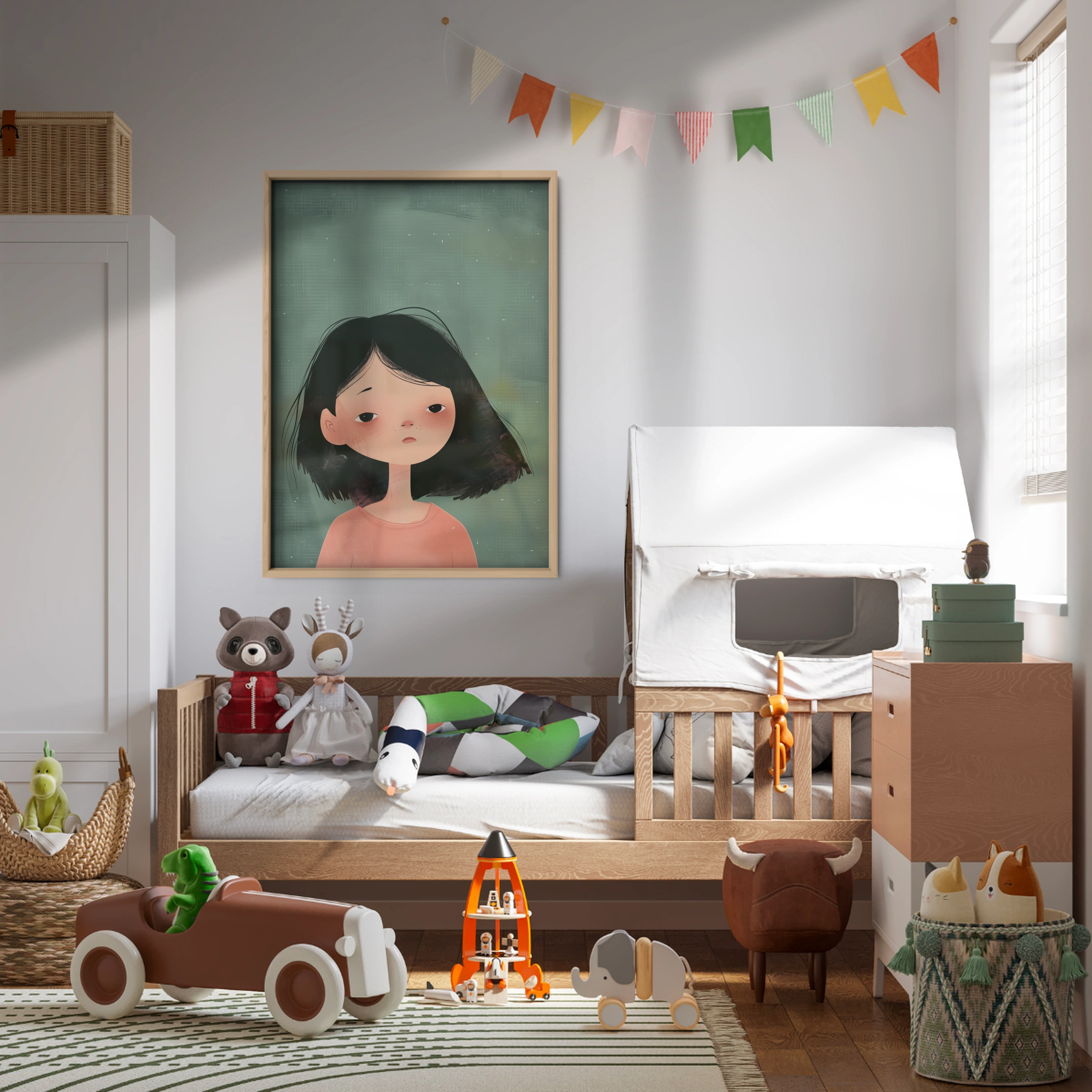 Girl Portrait Nursery Print