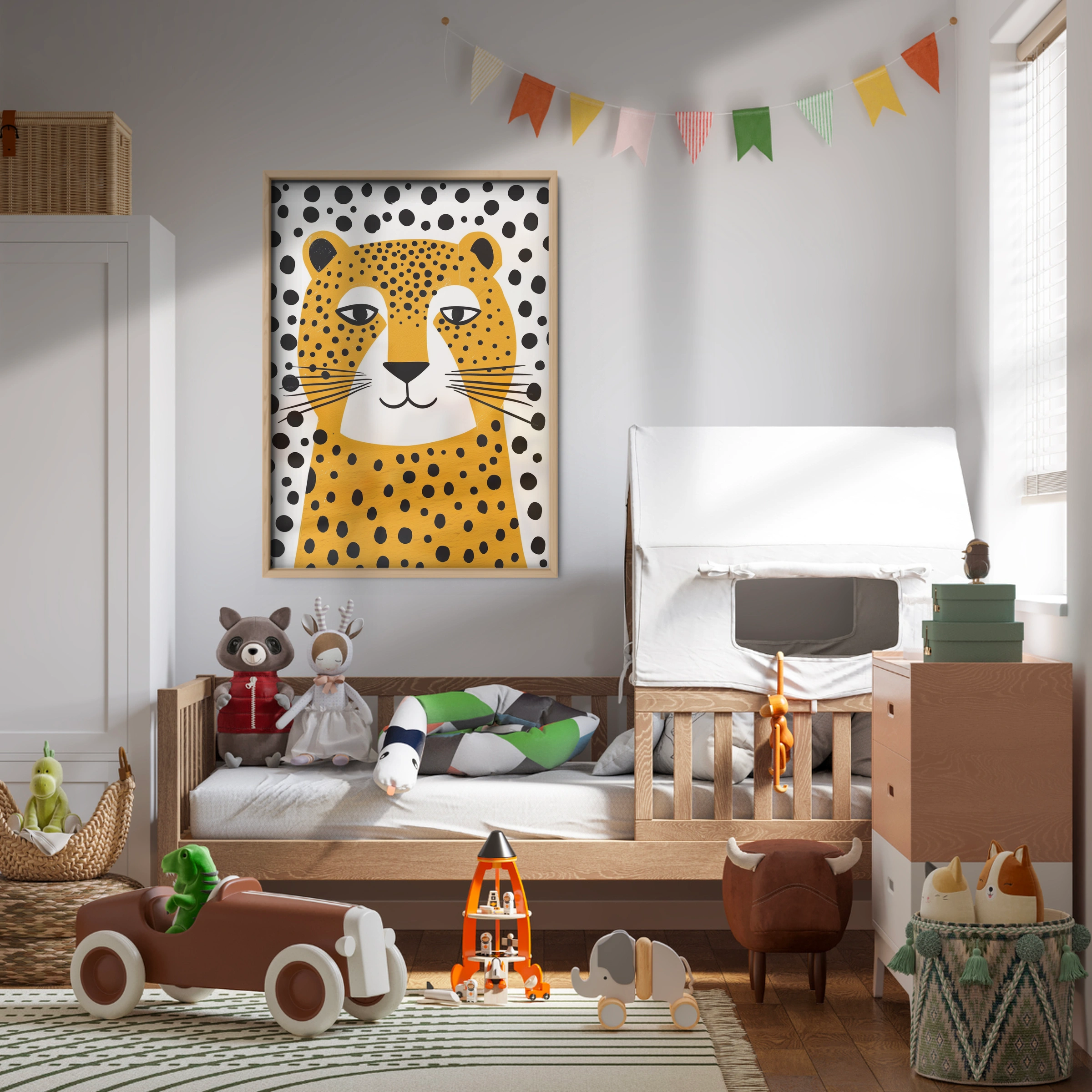 Golden Cheetah Nursery Print