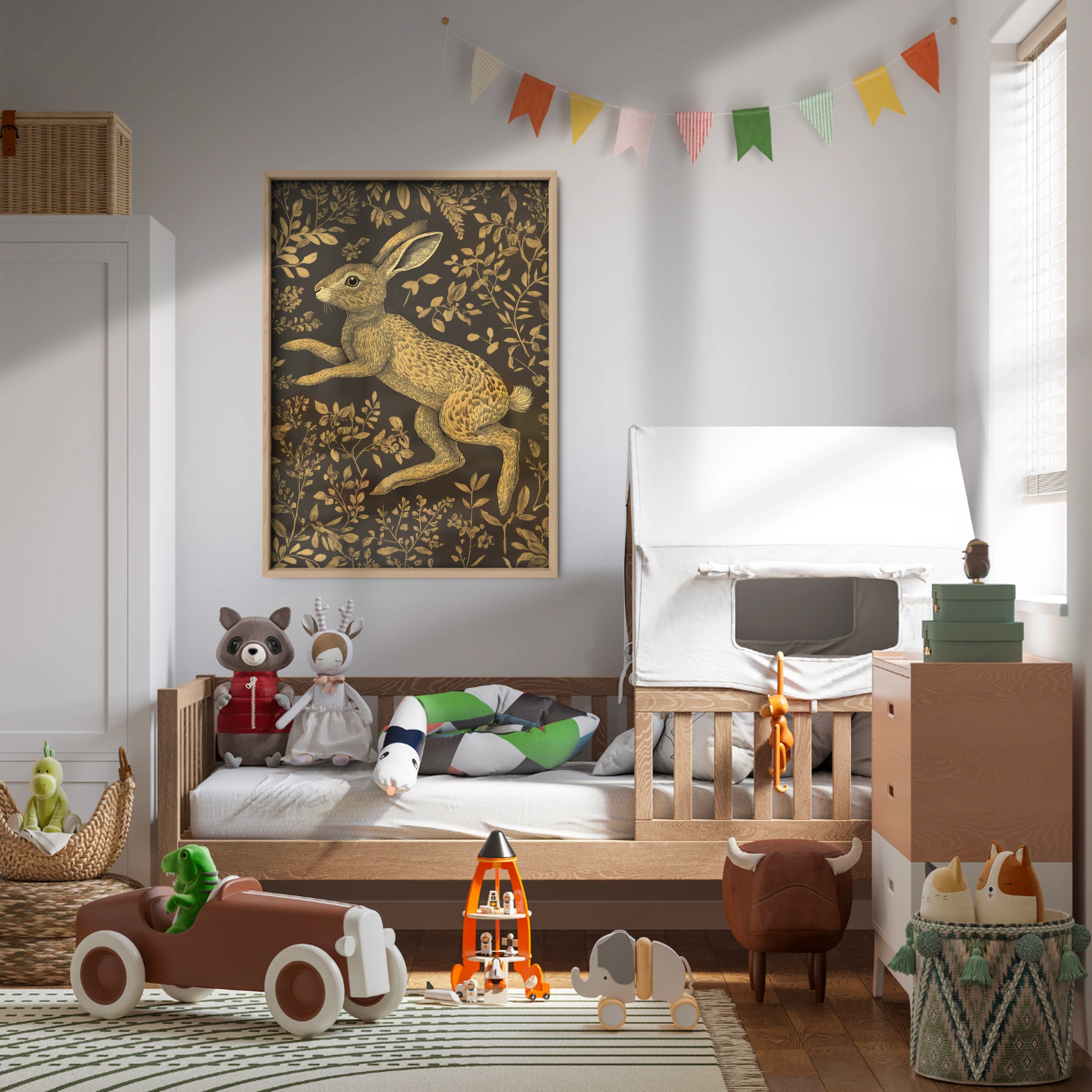 Golden Hare Nursery Print