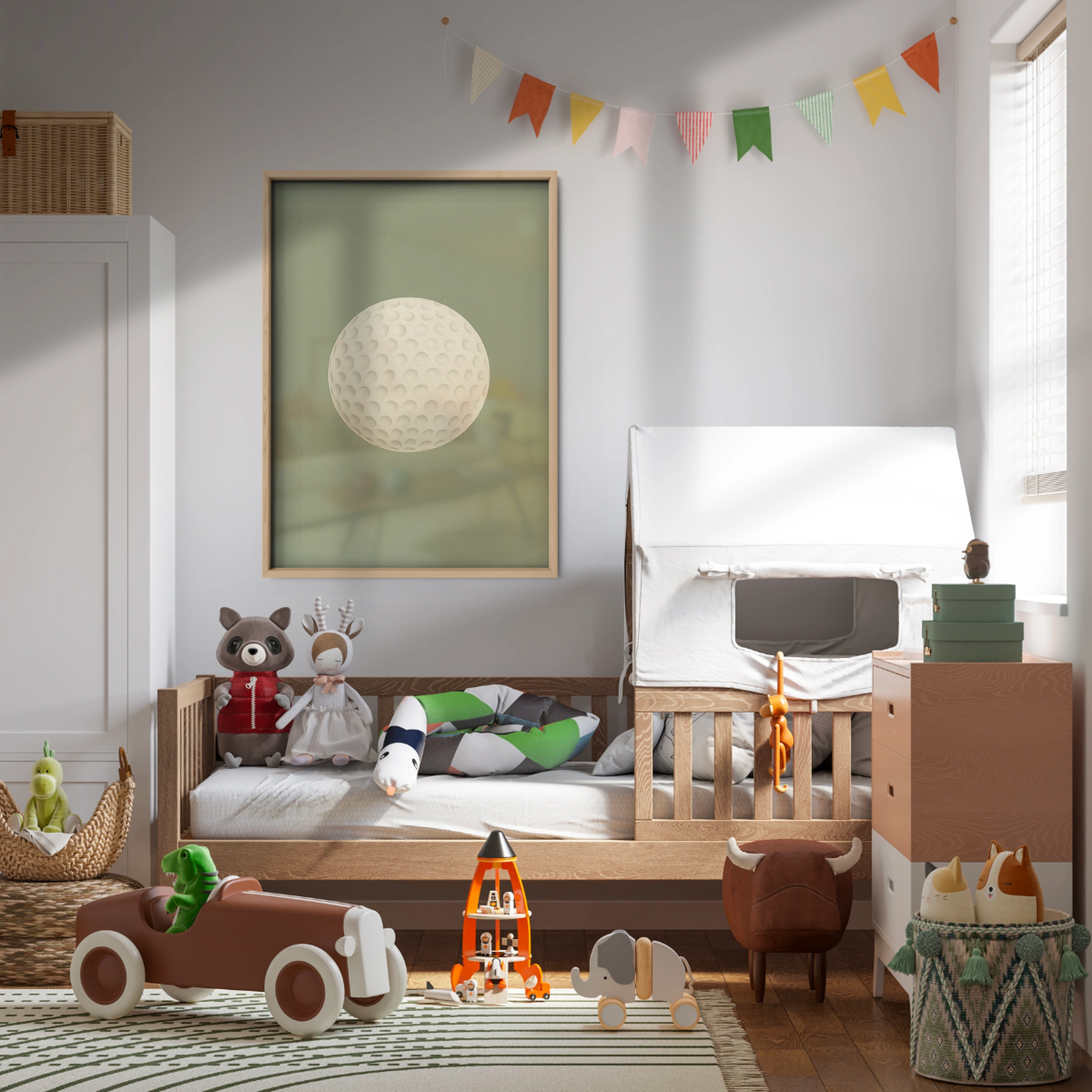 Golf Ball Nursery Print - kids room wall art print