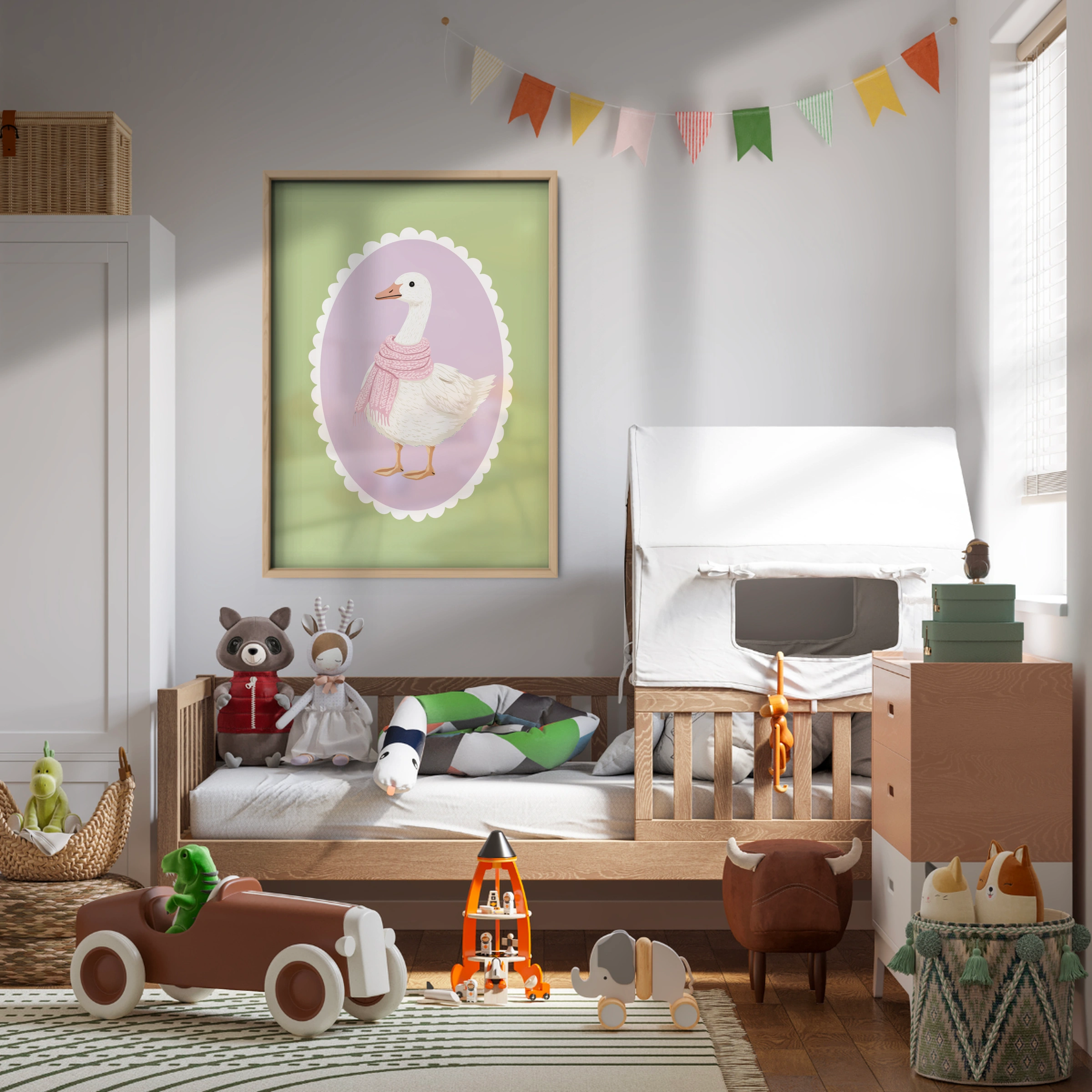 Goose Cameo Nursery Print