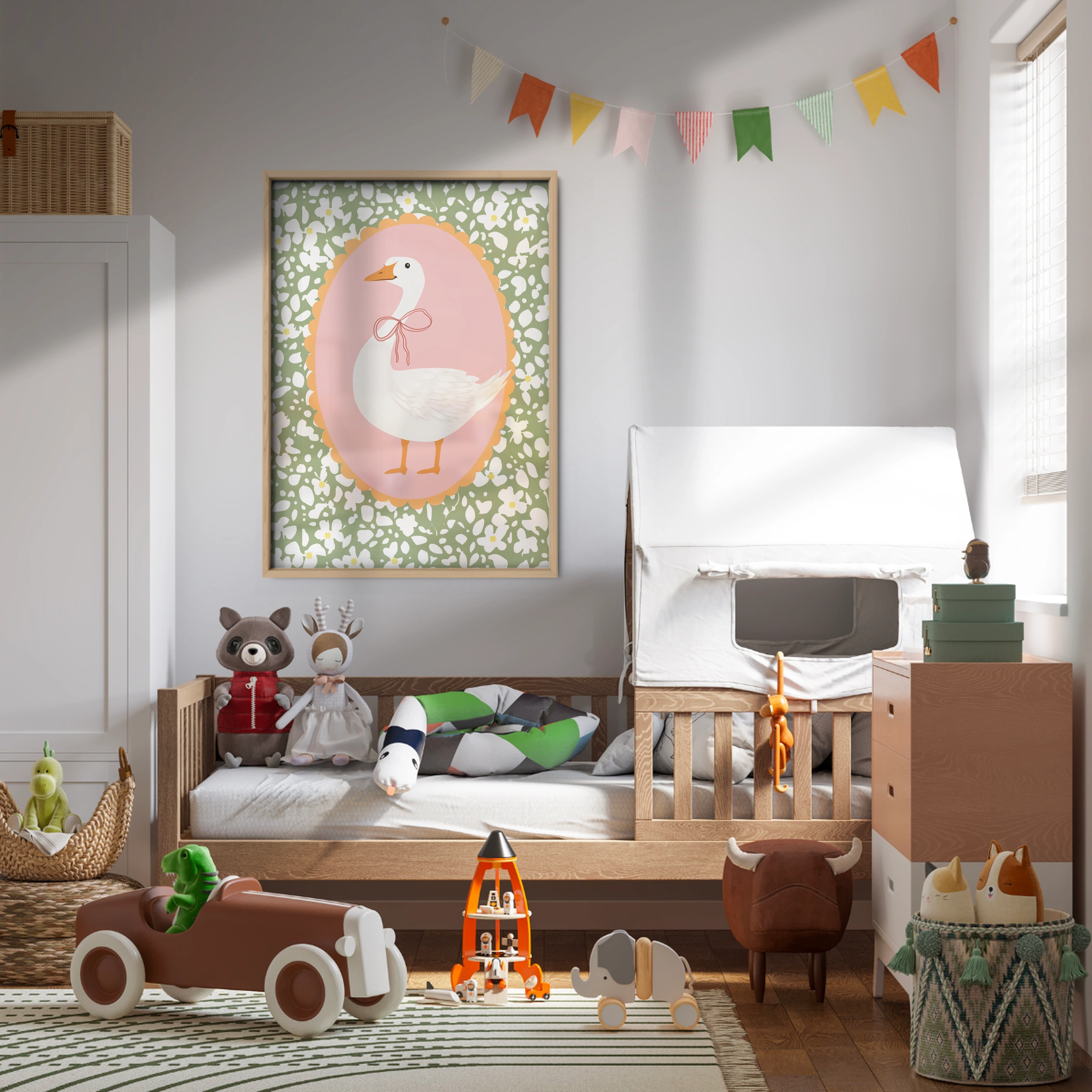 Goose Cameo Two Nursery Print