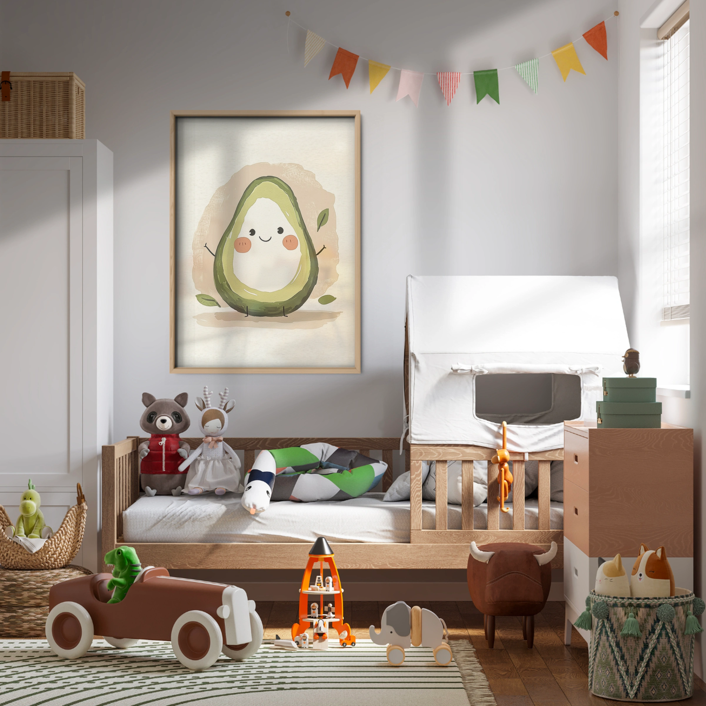 Happy Avocado Nursery Print