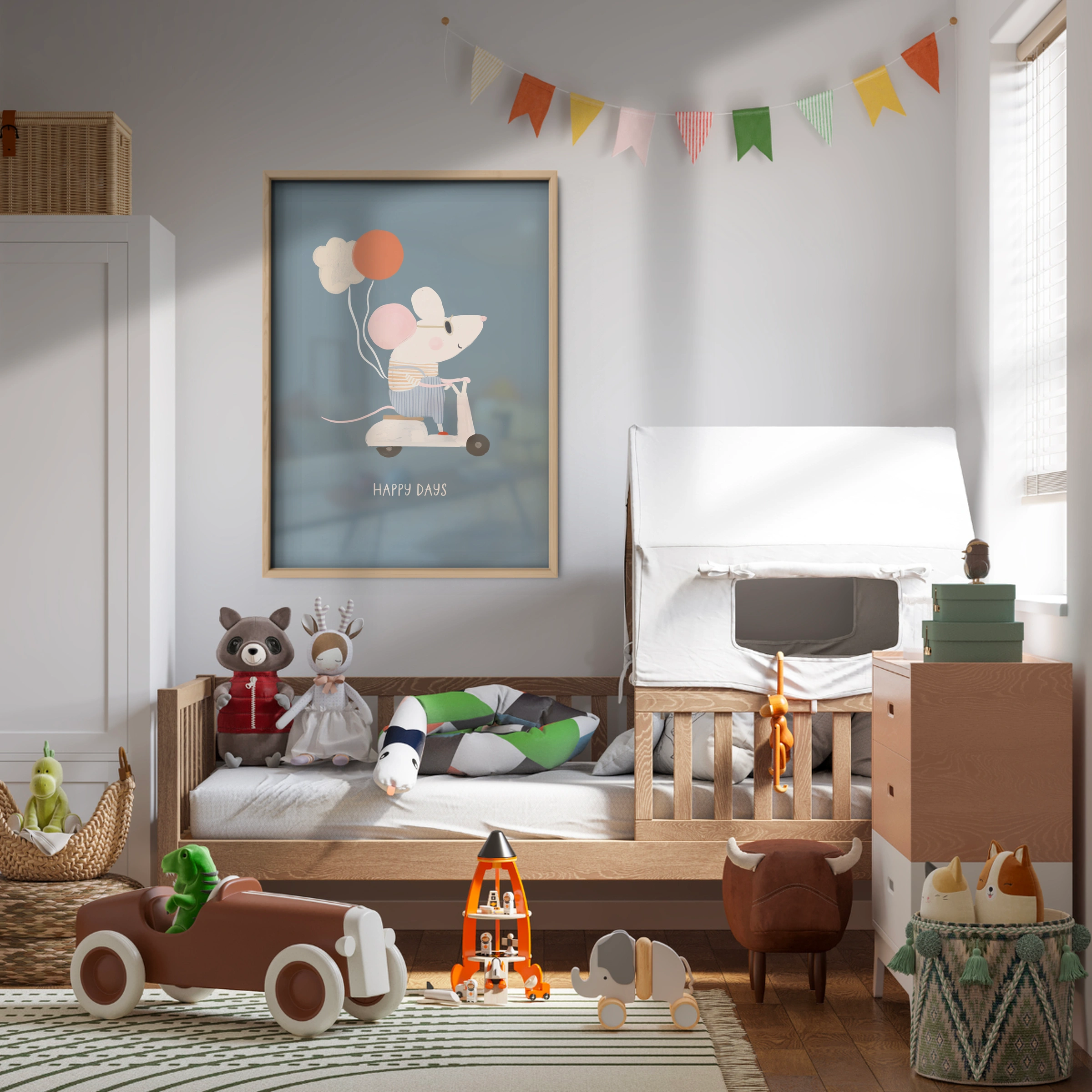 Happy Days Mouse Nursery Print