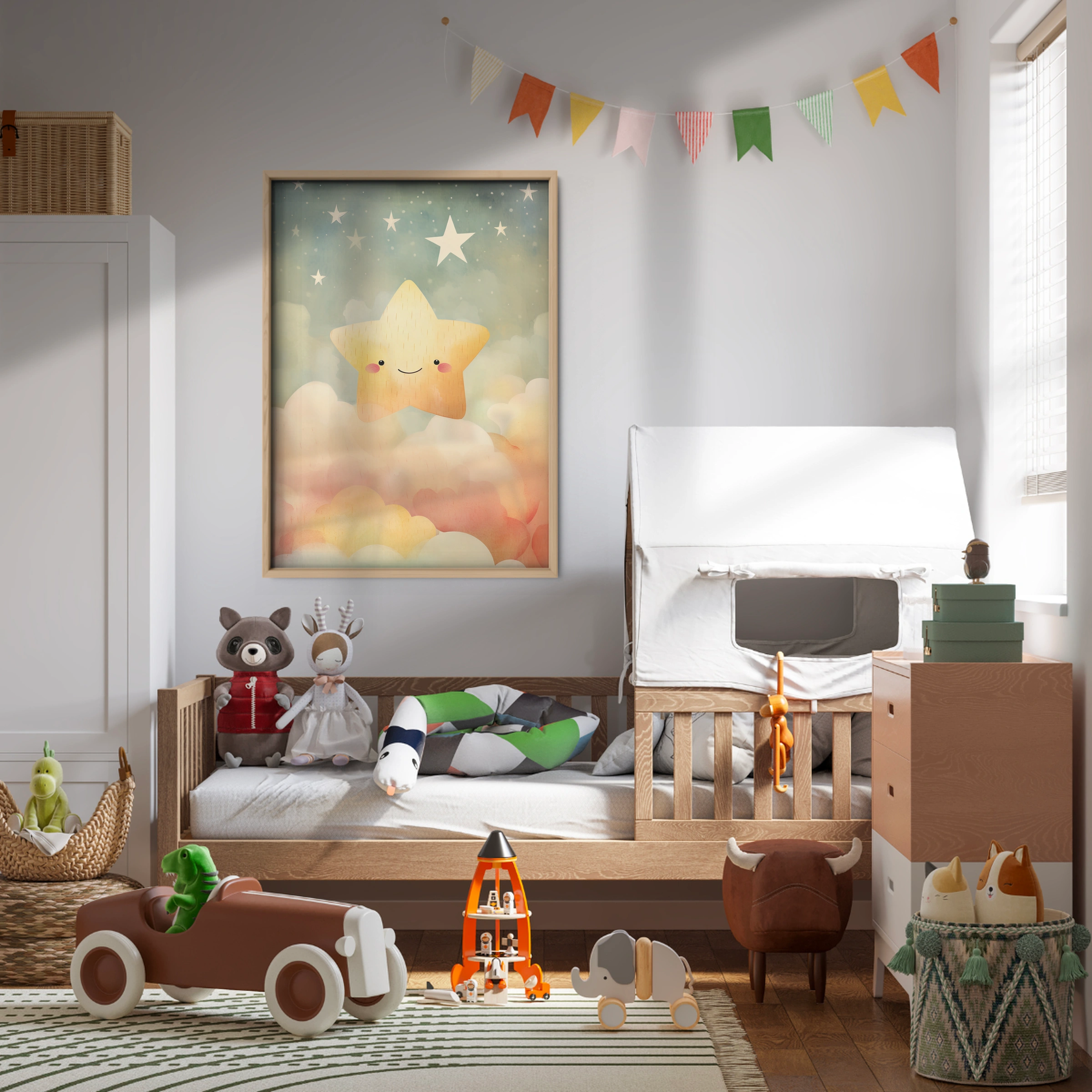 Happy Star Nursery Print