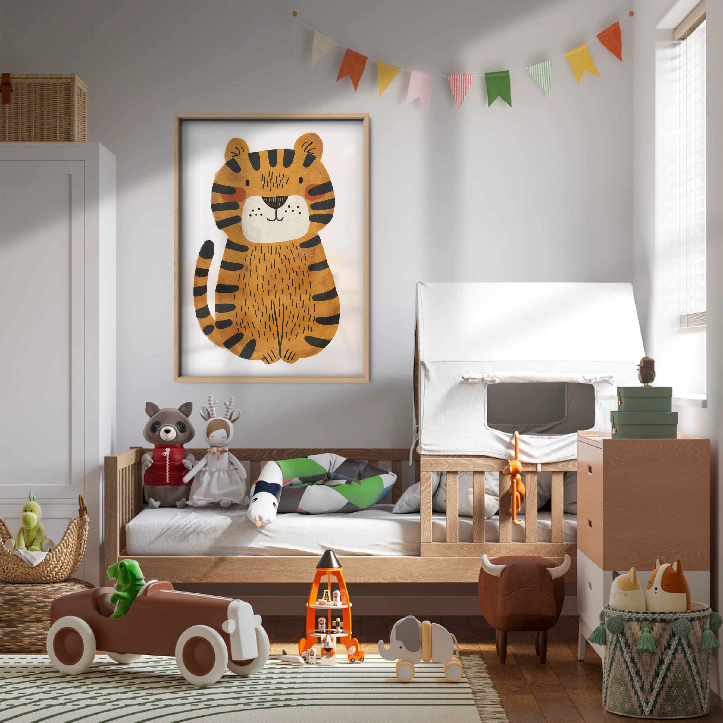 Happy Tiger Nursery Print