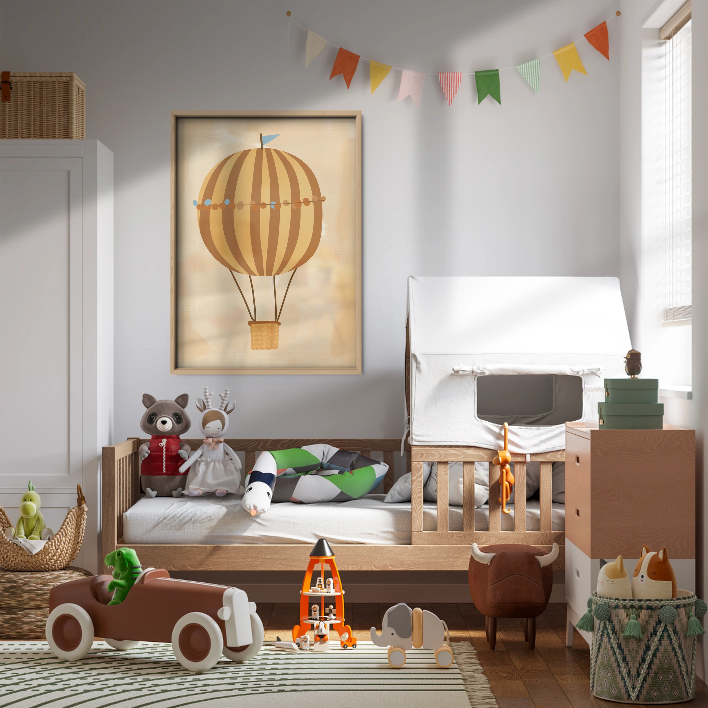Hot Air Balloon Two Nursery Print