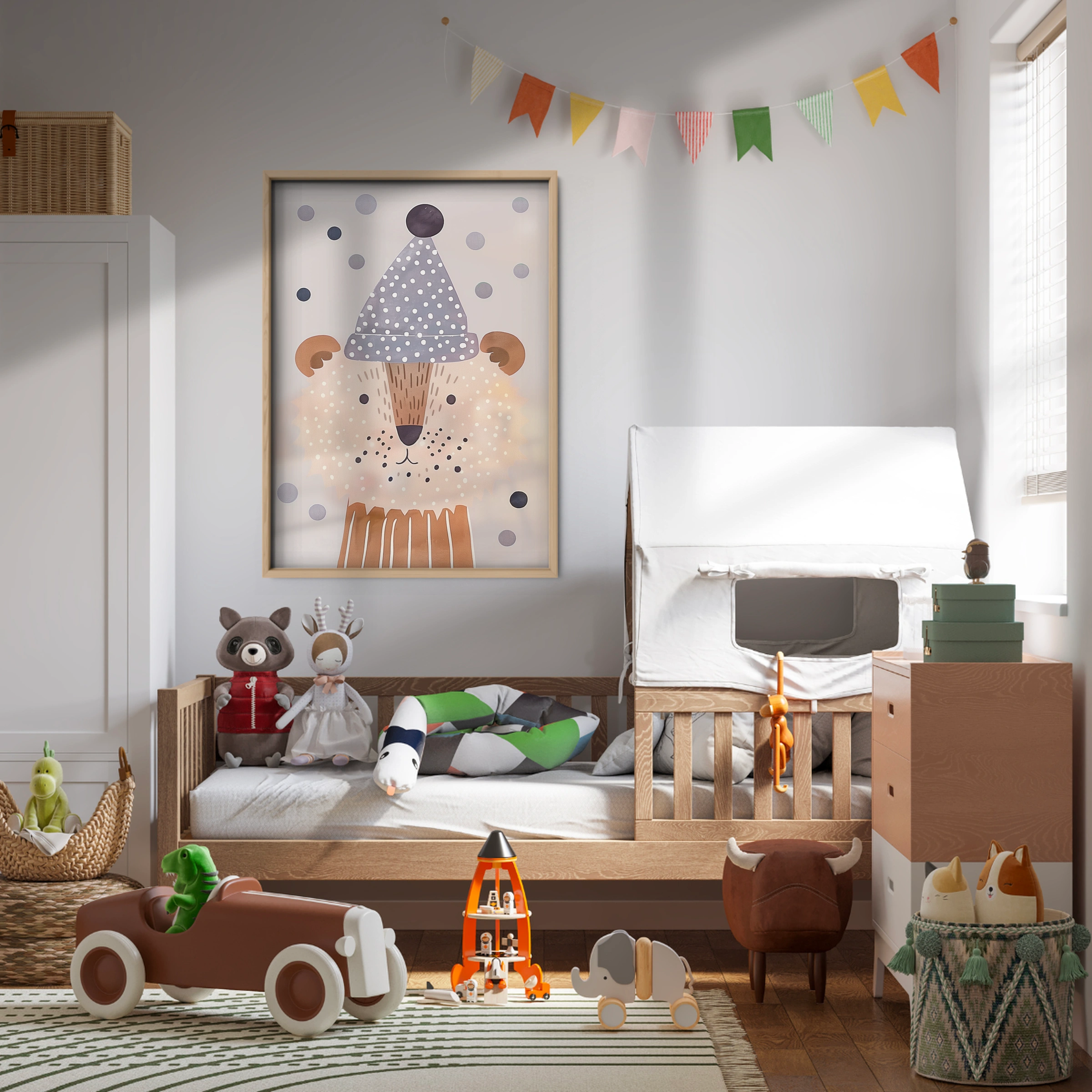 Ice Cream Bear Nursery Print