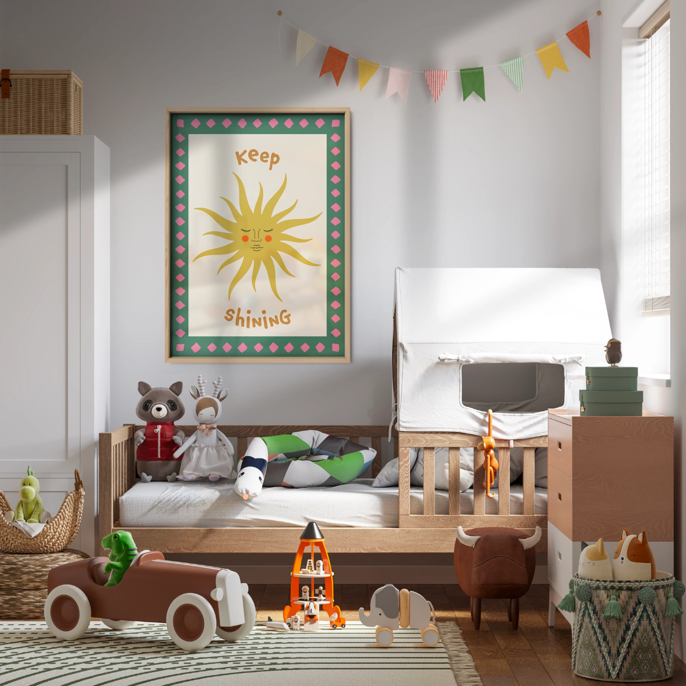 Keep Shining Nursery Print