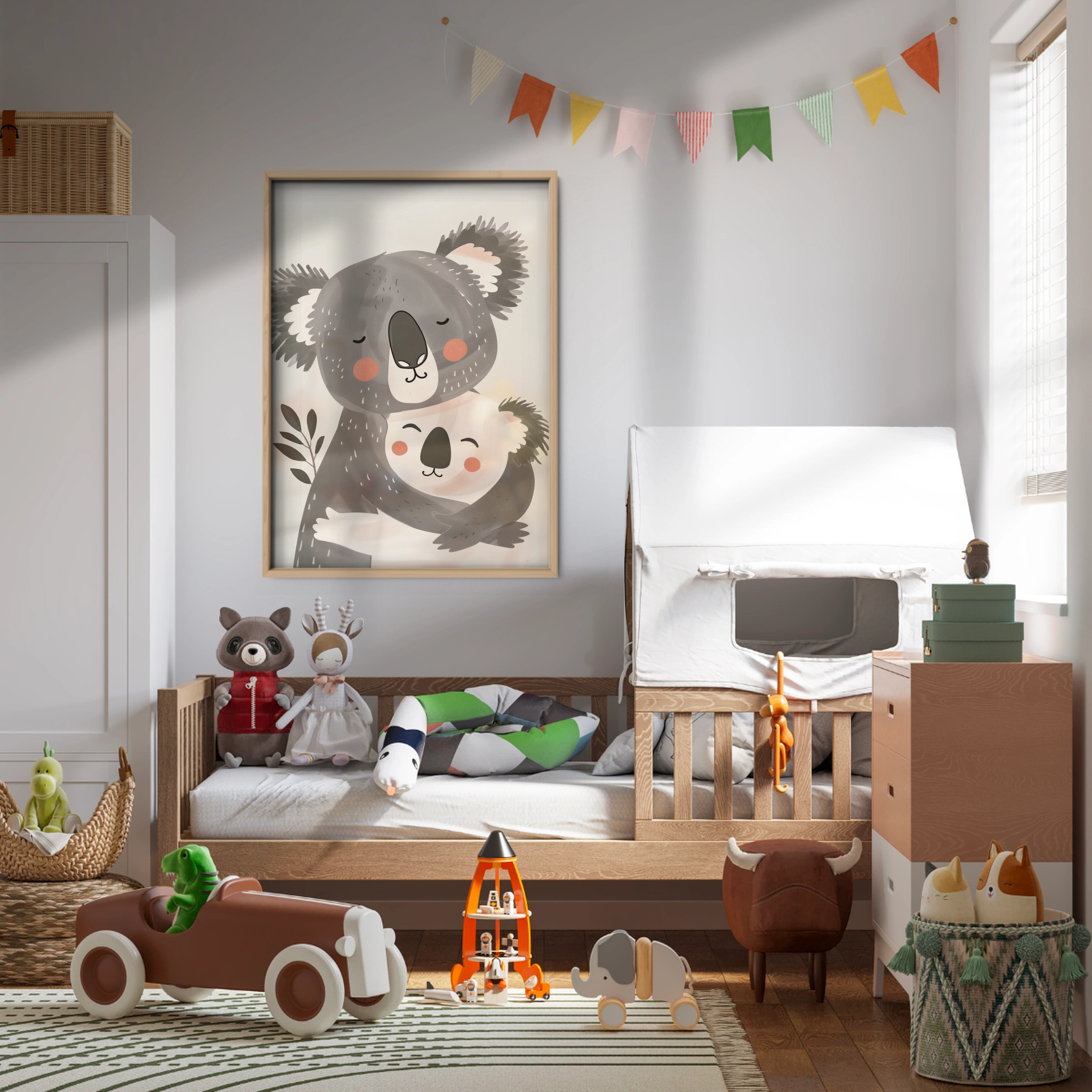 Koala and Baby Nursery Print