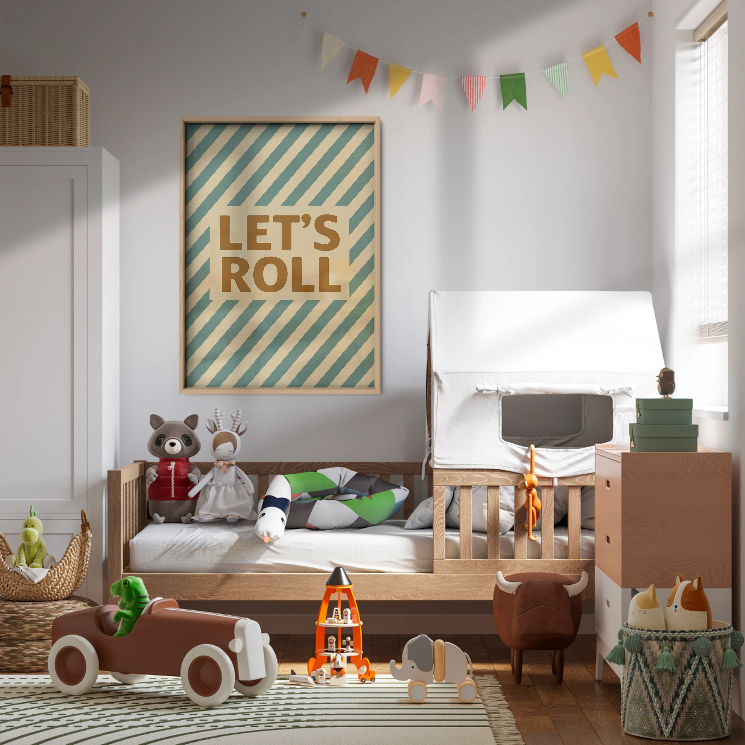 Let's Roll Nursery Print