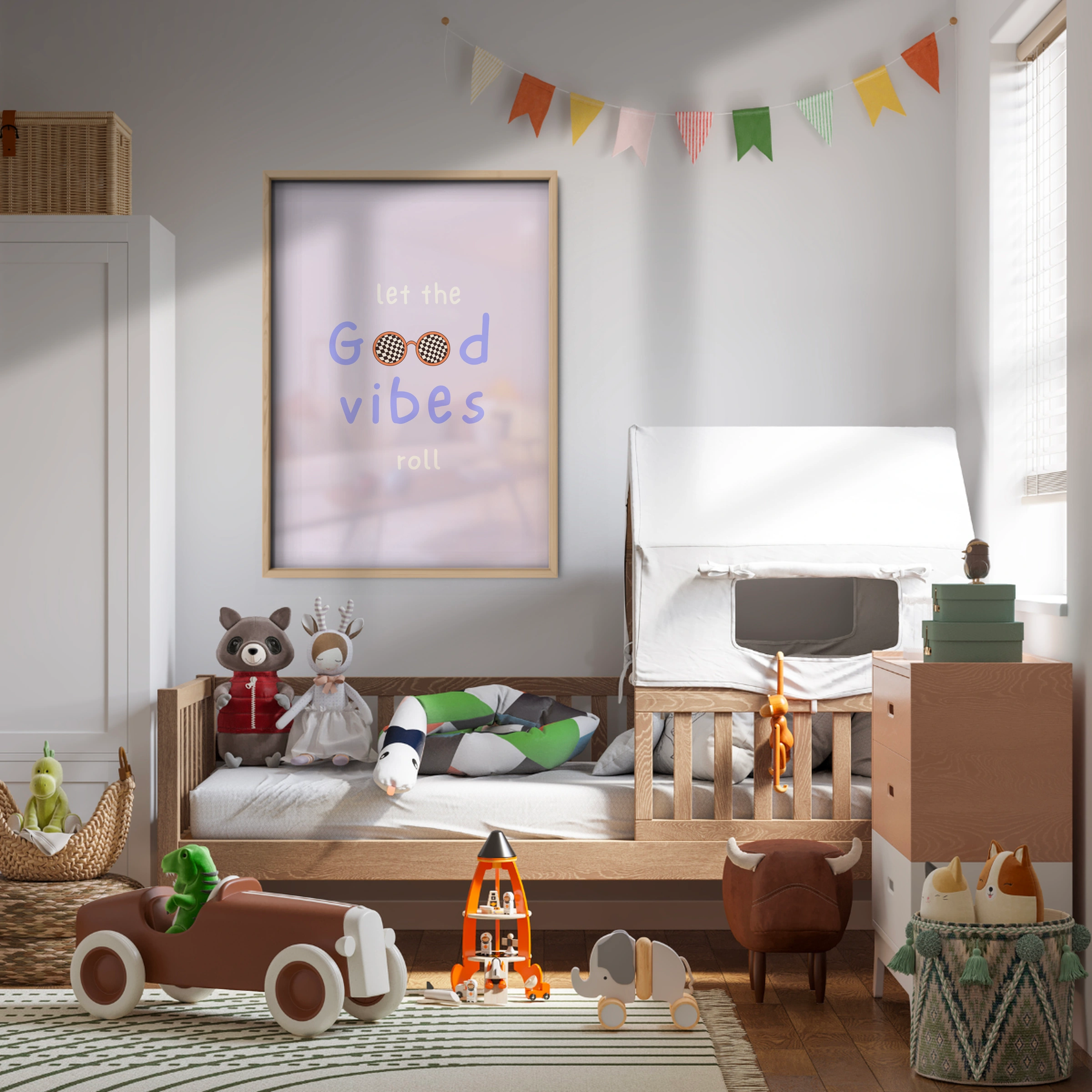 Let the Good Vibes Roll Nursery Print