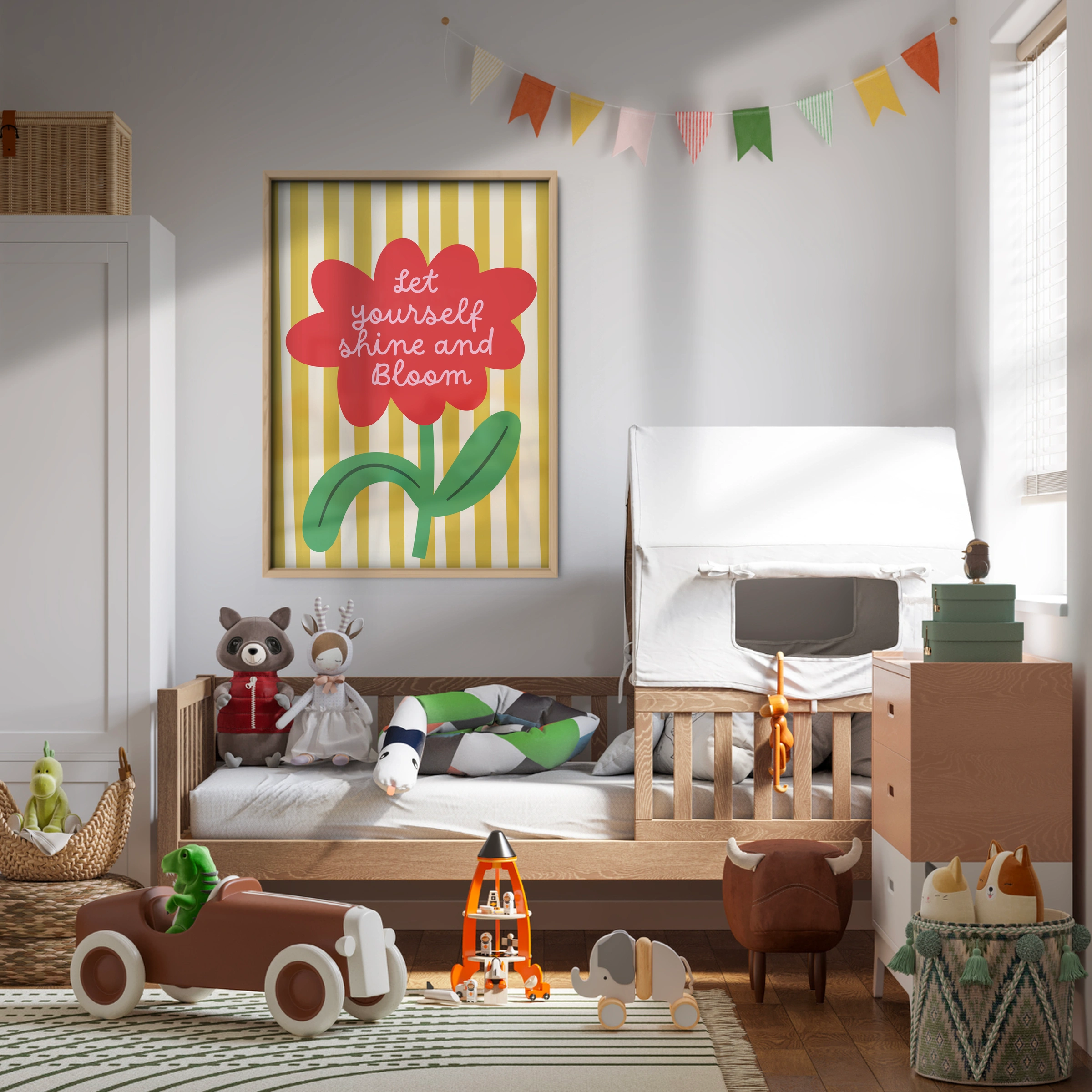 Let Yourself Shine And Bloom Nursery Print