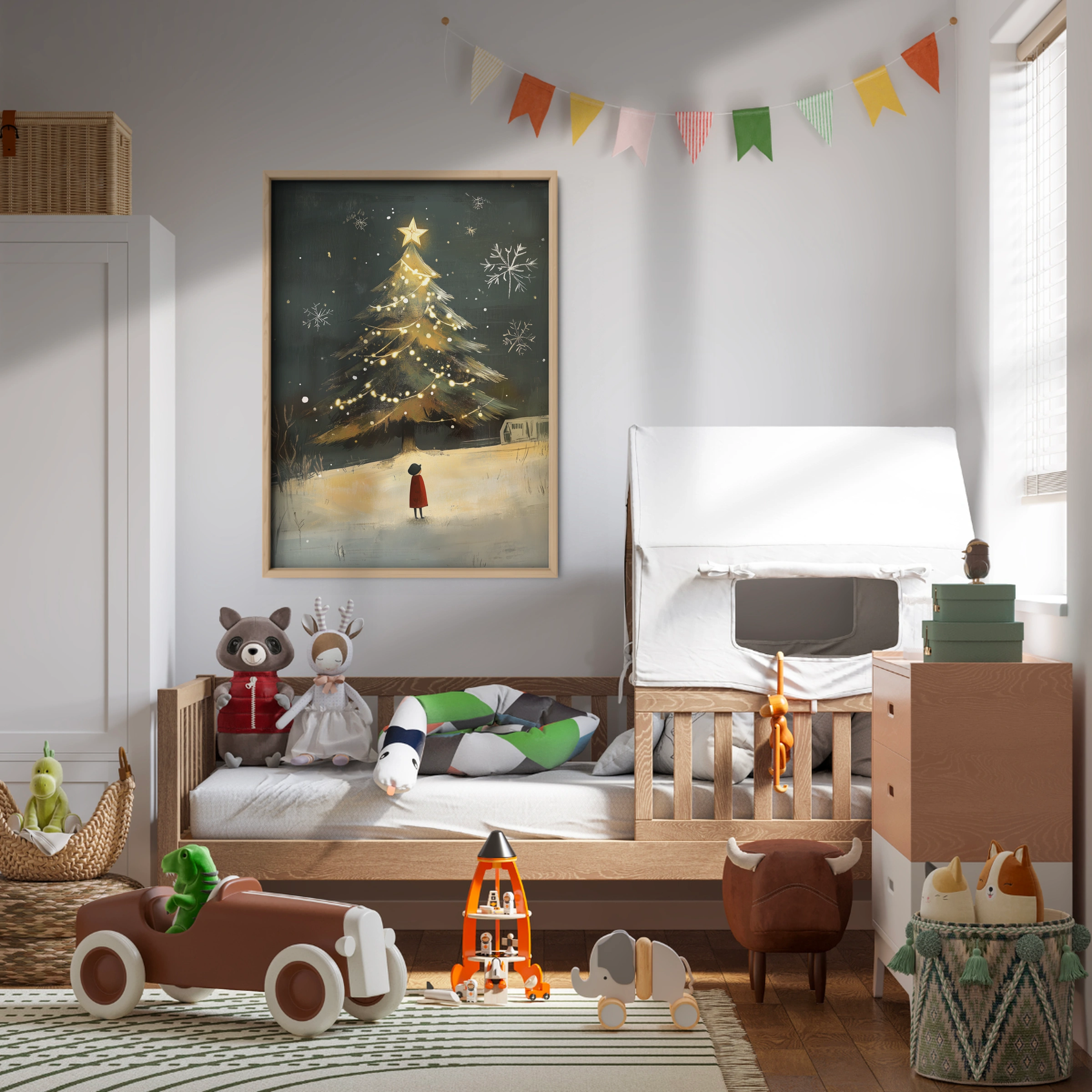 Lit Christmas Tree Print