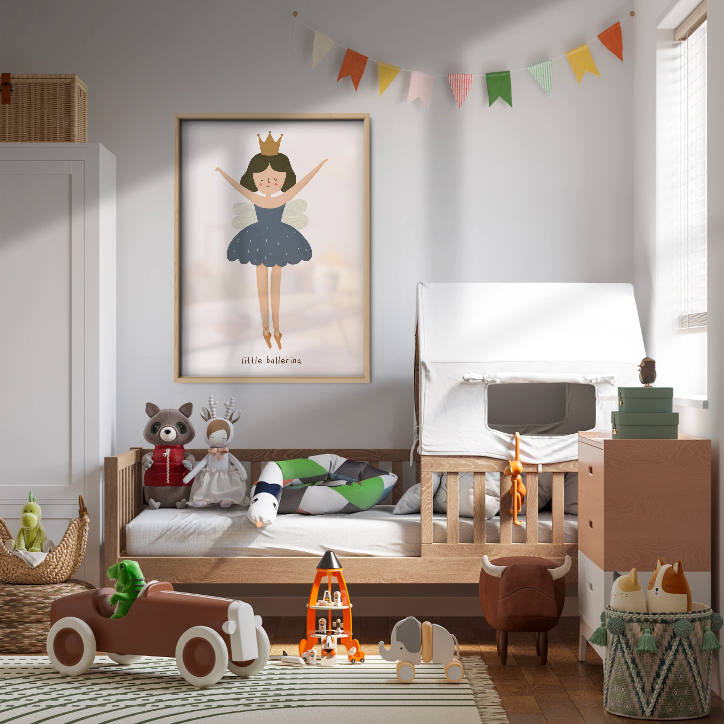 Little Ballerina Fairy Nursery Print