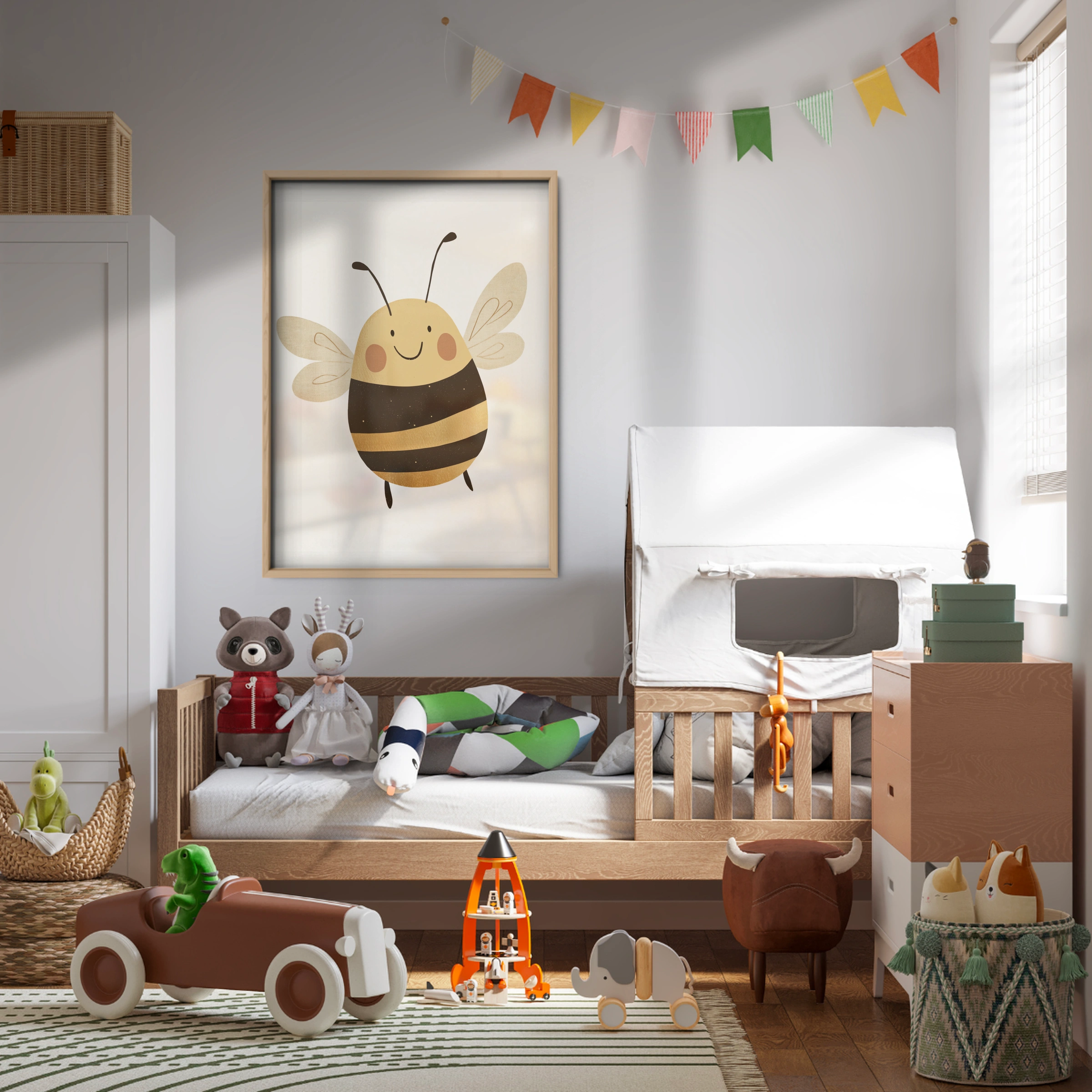 Little Bee Nursery Print