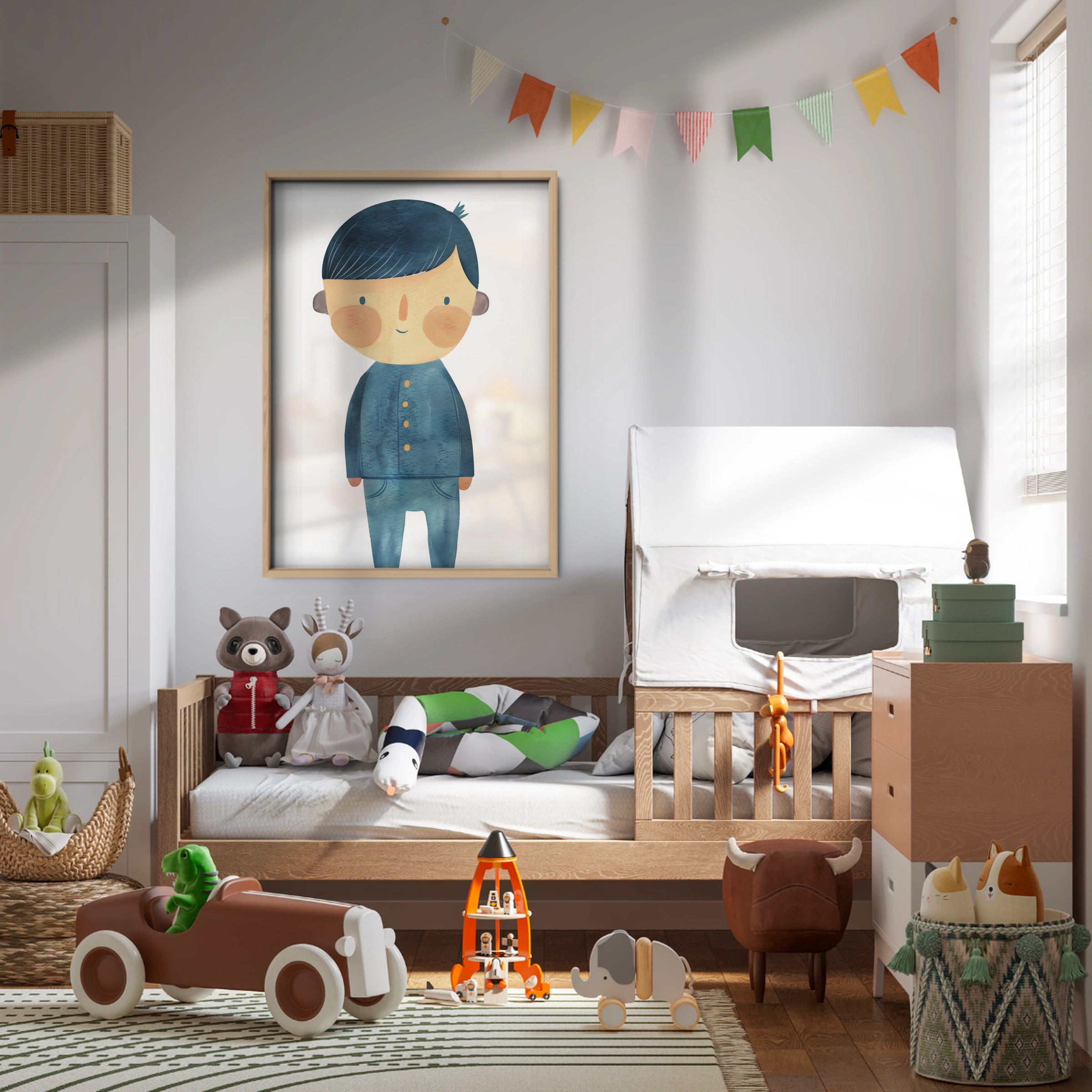Little Boy in Blue Nursery Print
