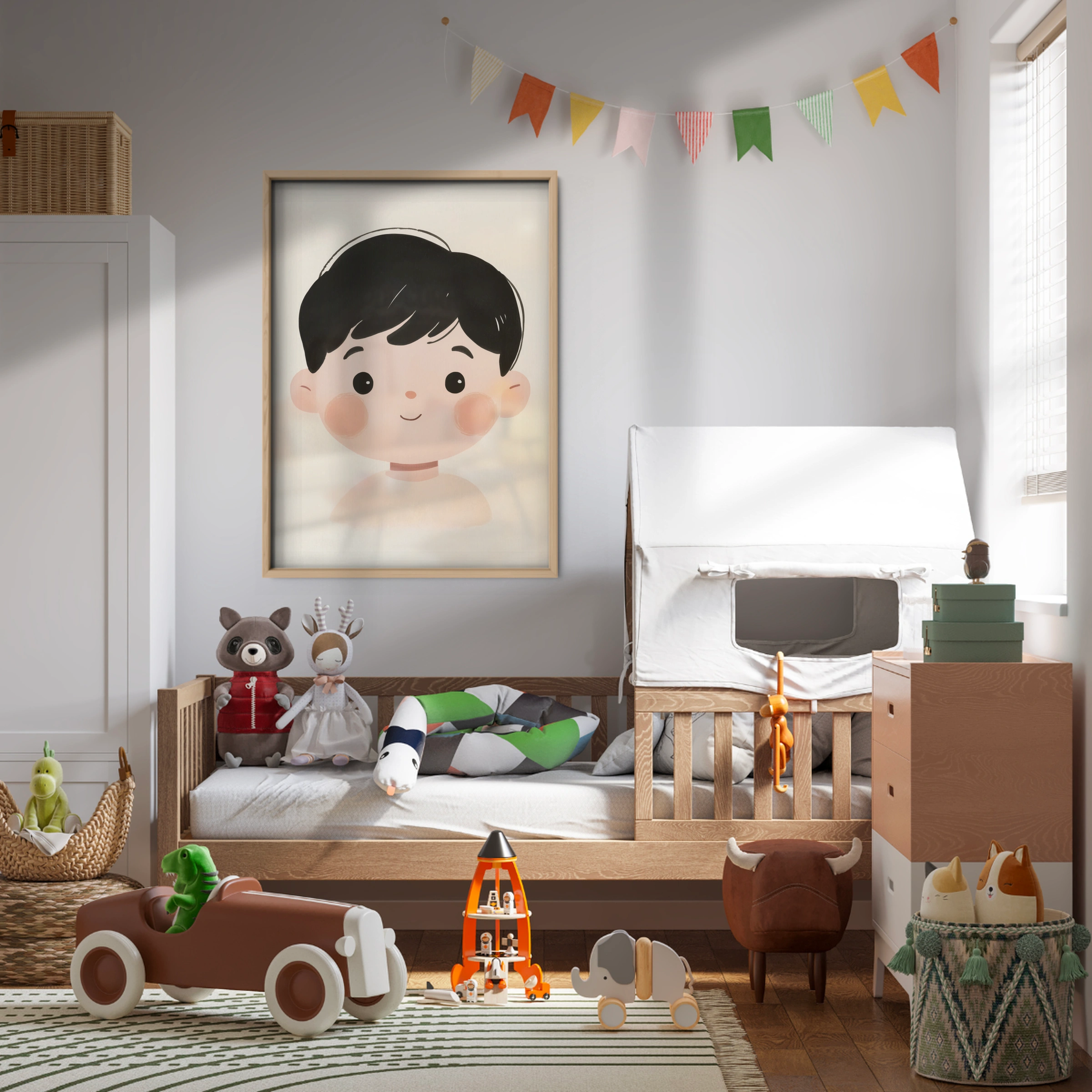 Little Boy Portrait Nursery Print