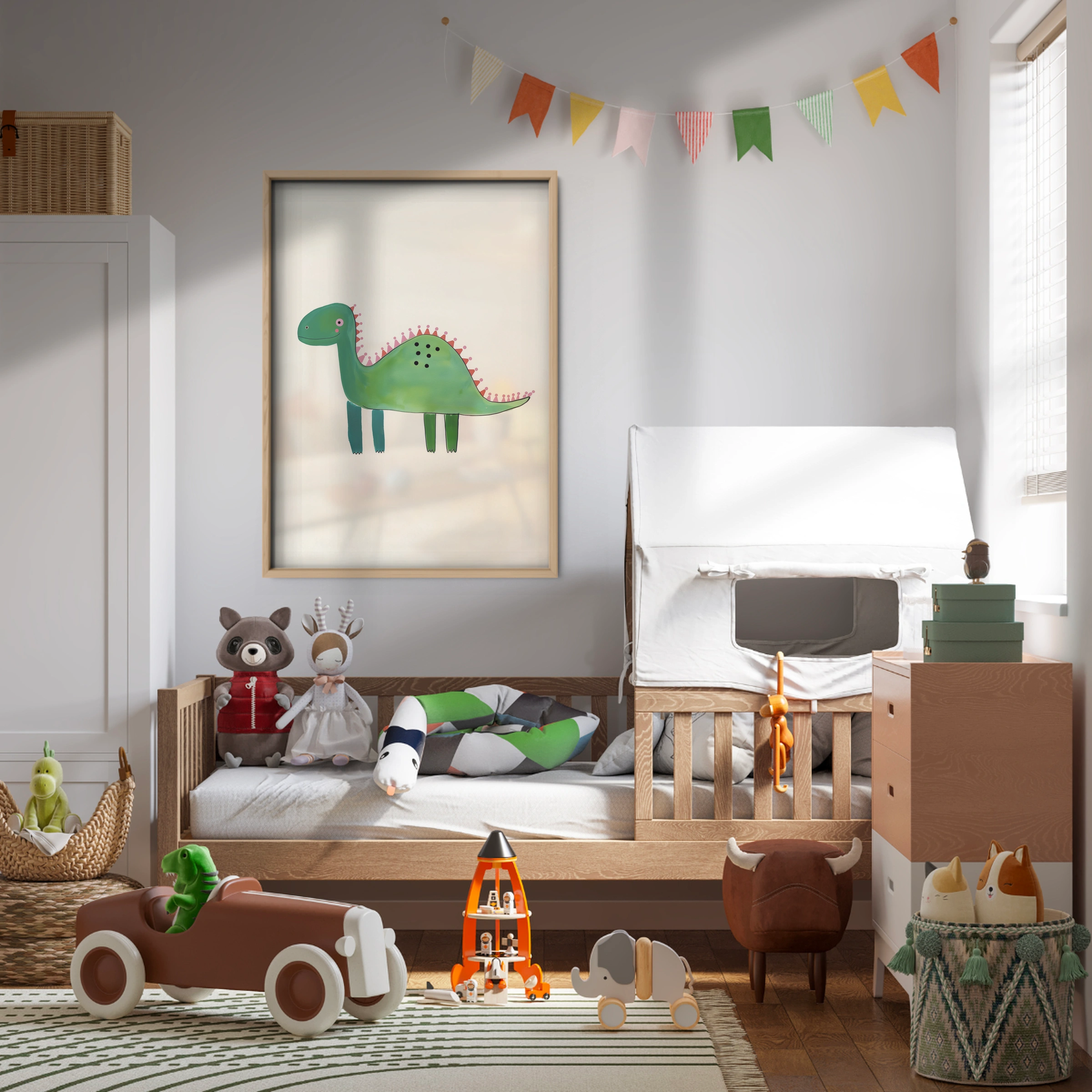 Little Dinosaur Nursery Print