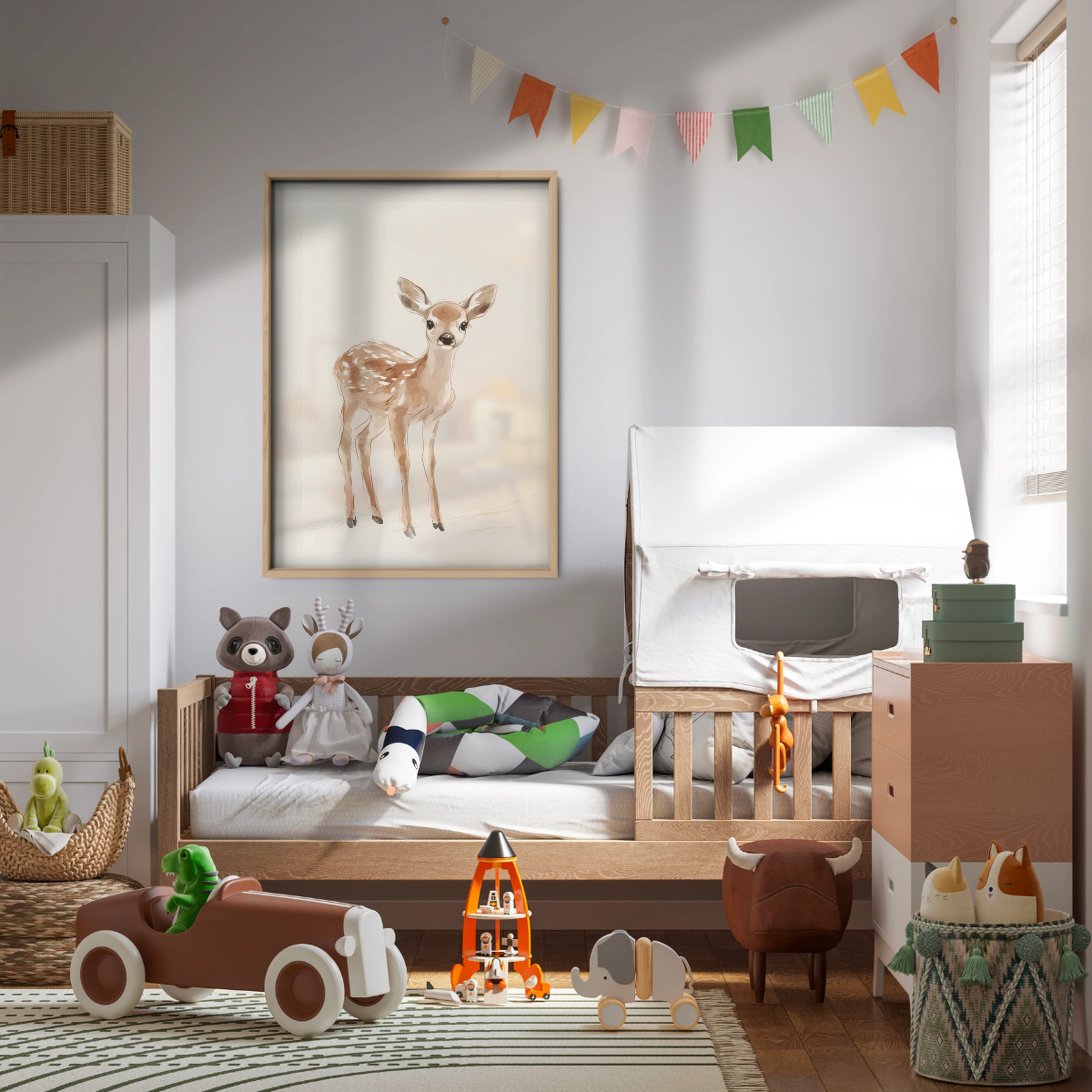Little Fawn Christmas Print