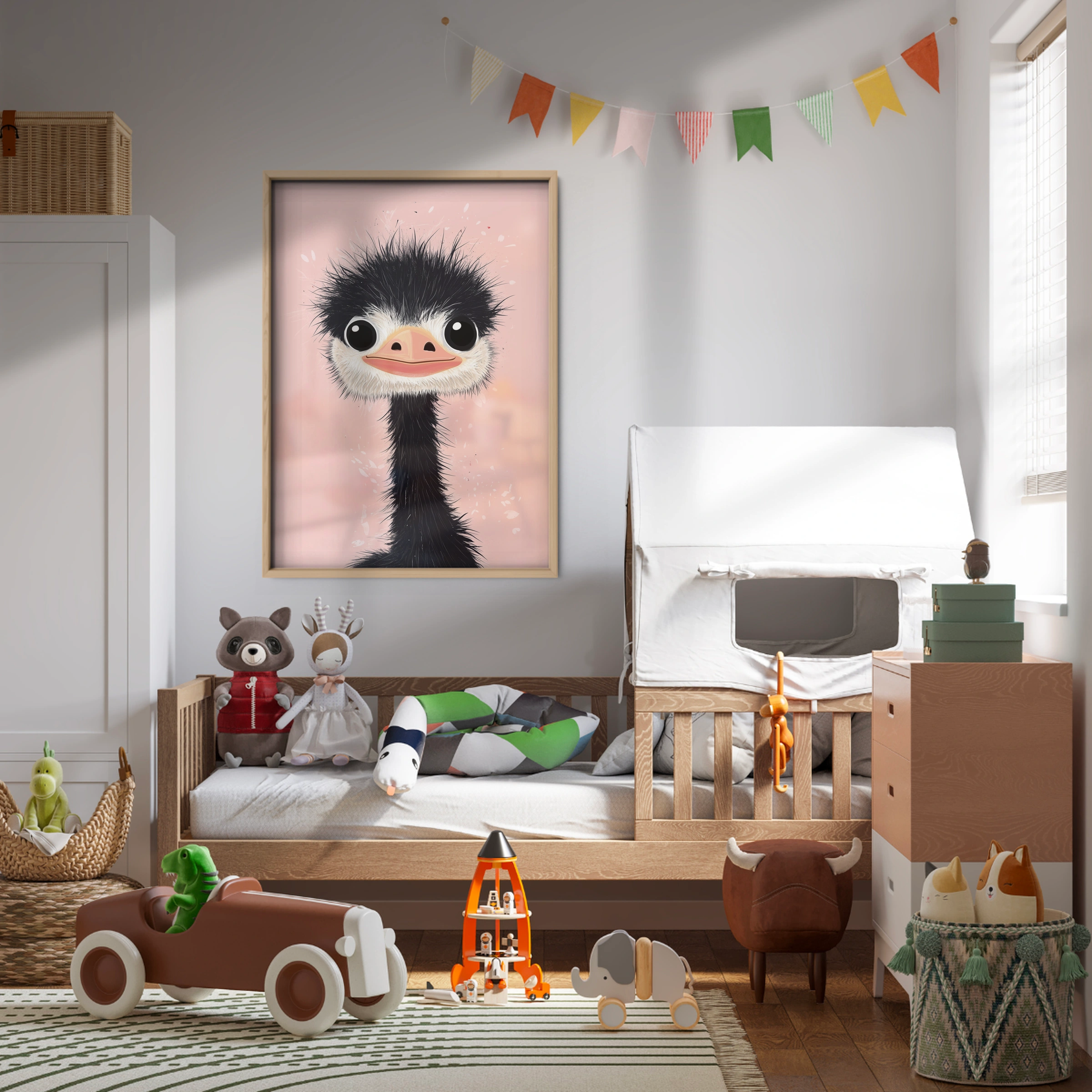 Little Ostrich Nursery Print