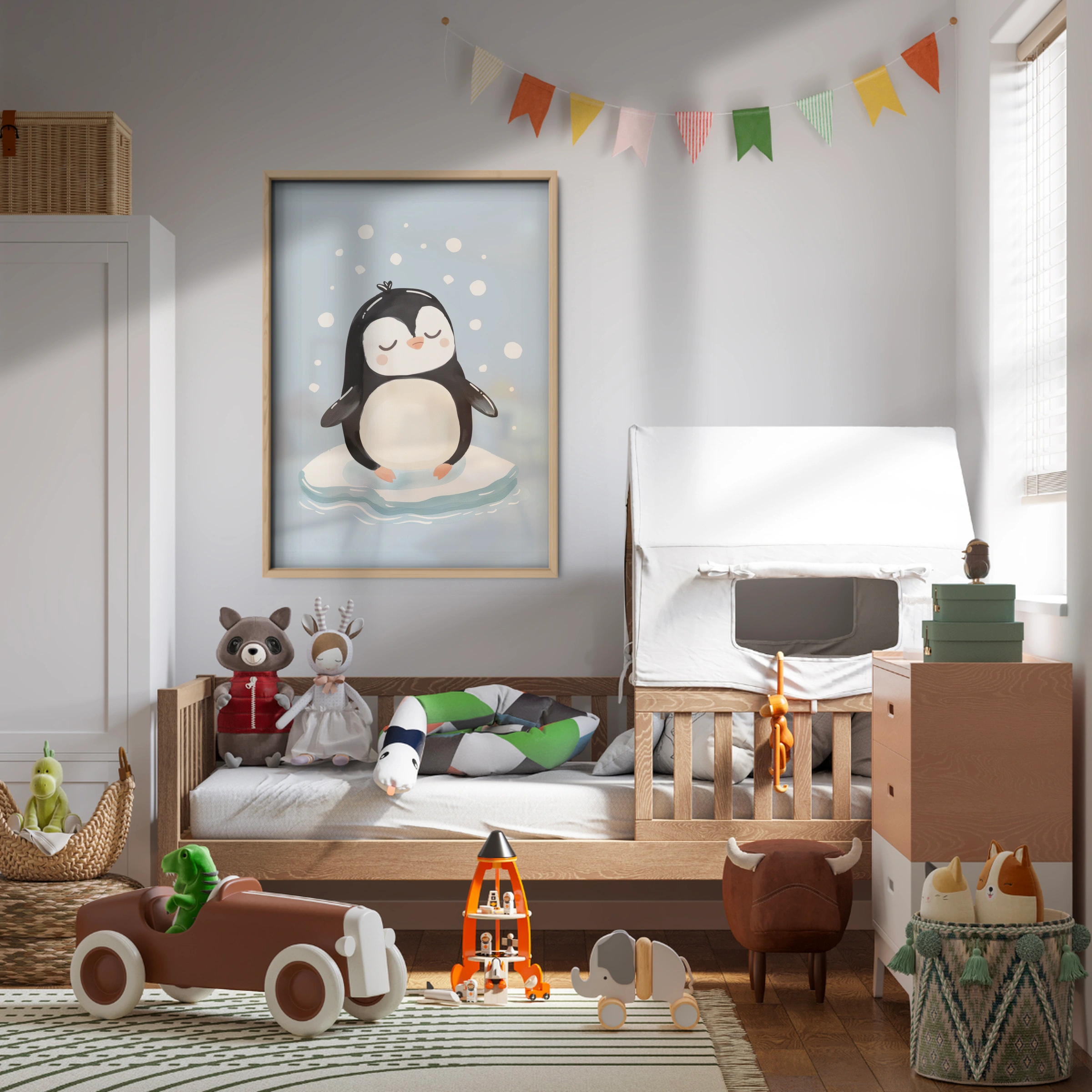 Little Penguin Nursery Print