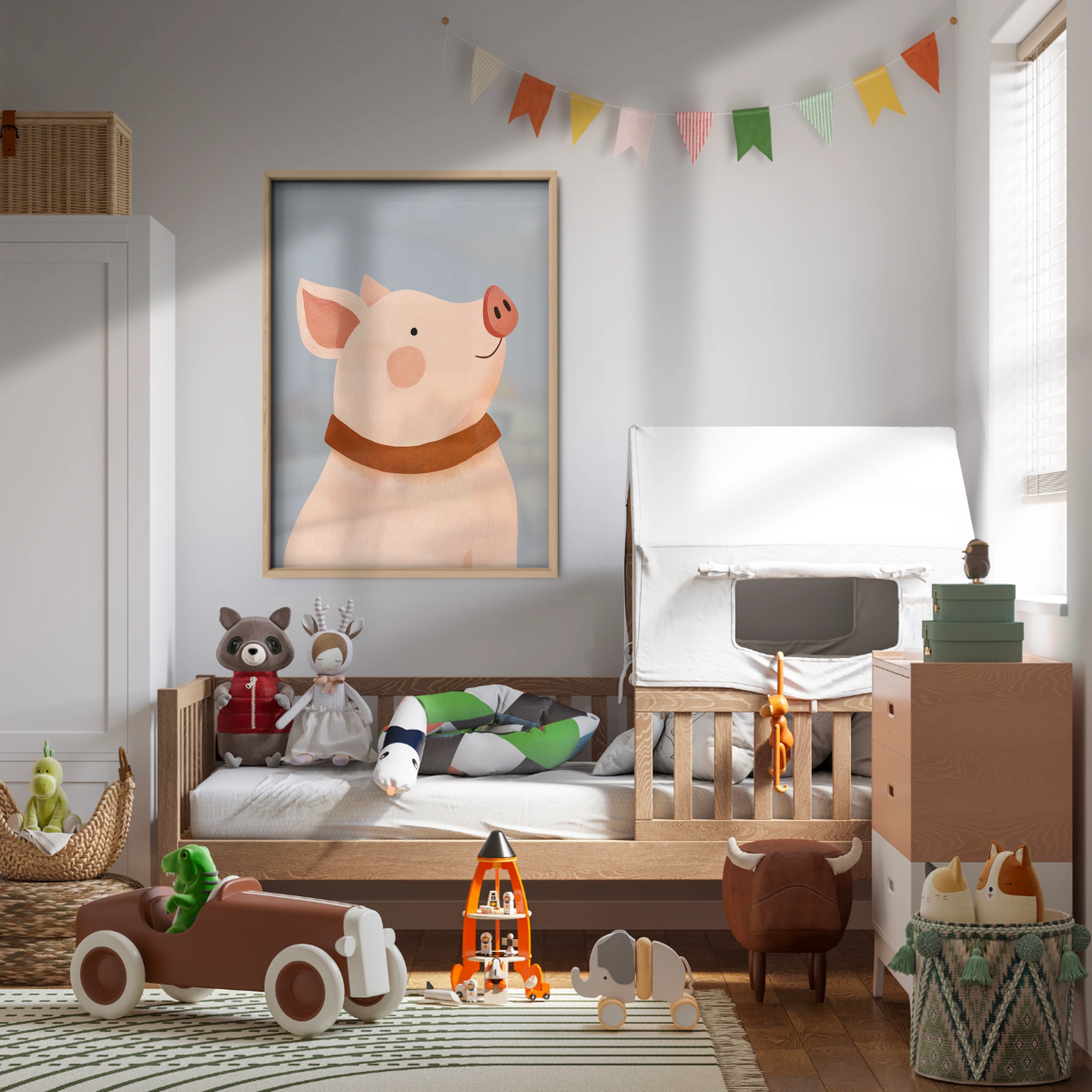 Little Pig Nursery Print