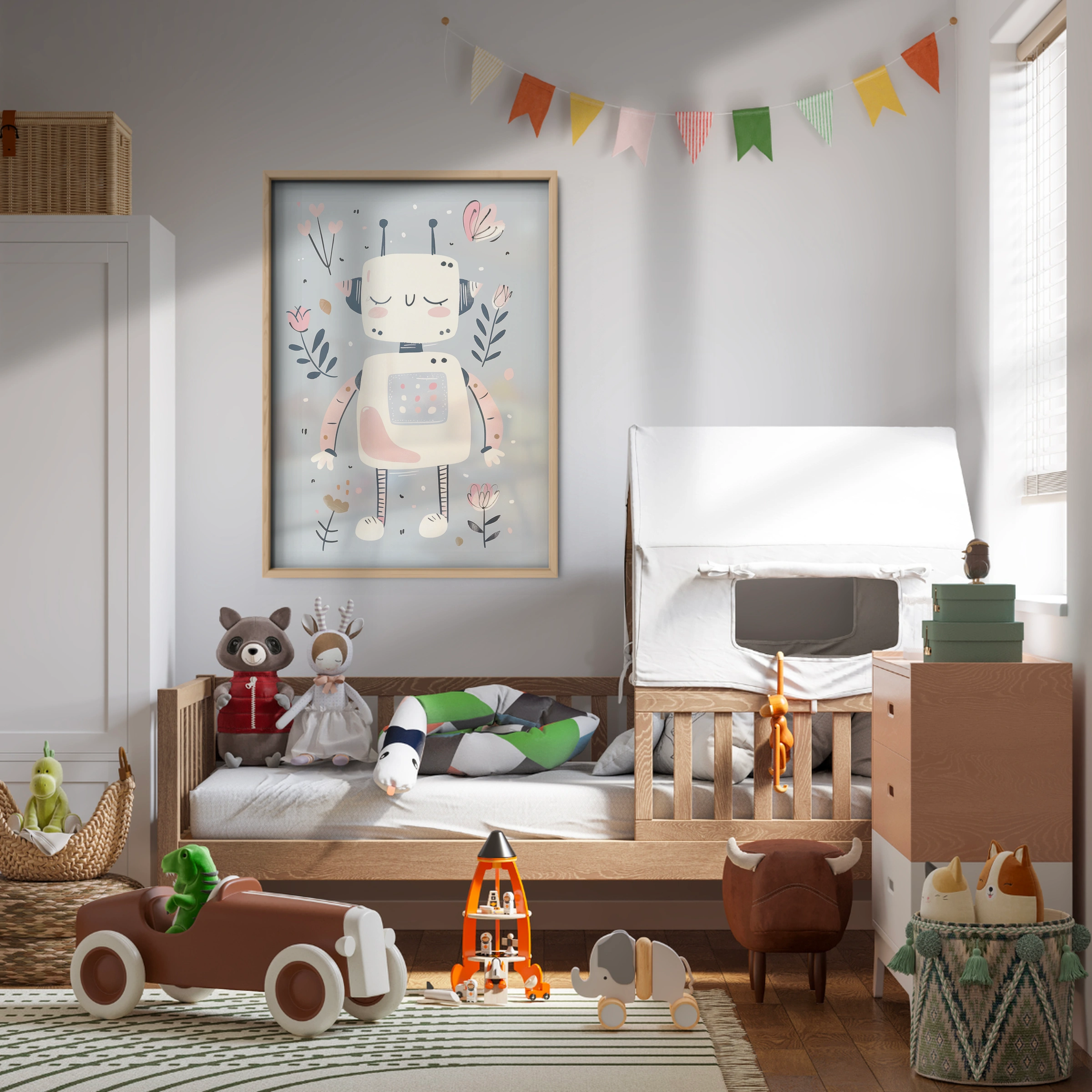Little Robot Nursery Print