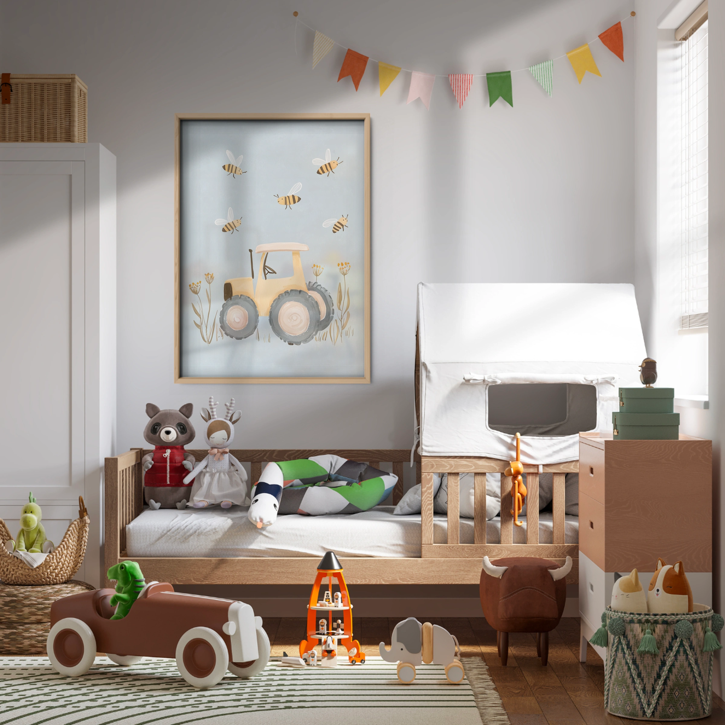 Little Tractor Nursery Print
