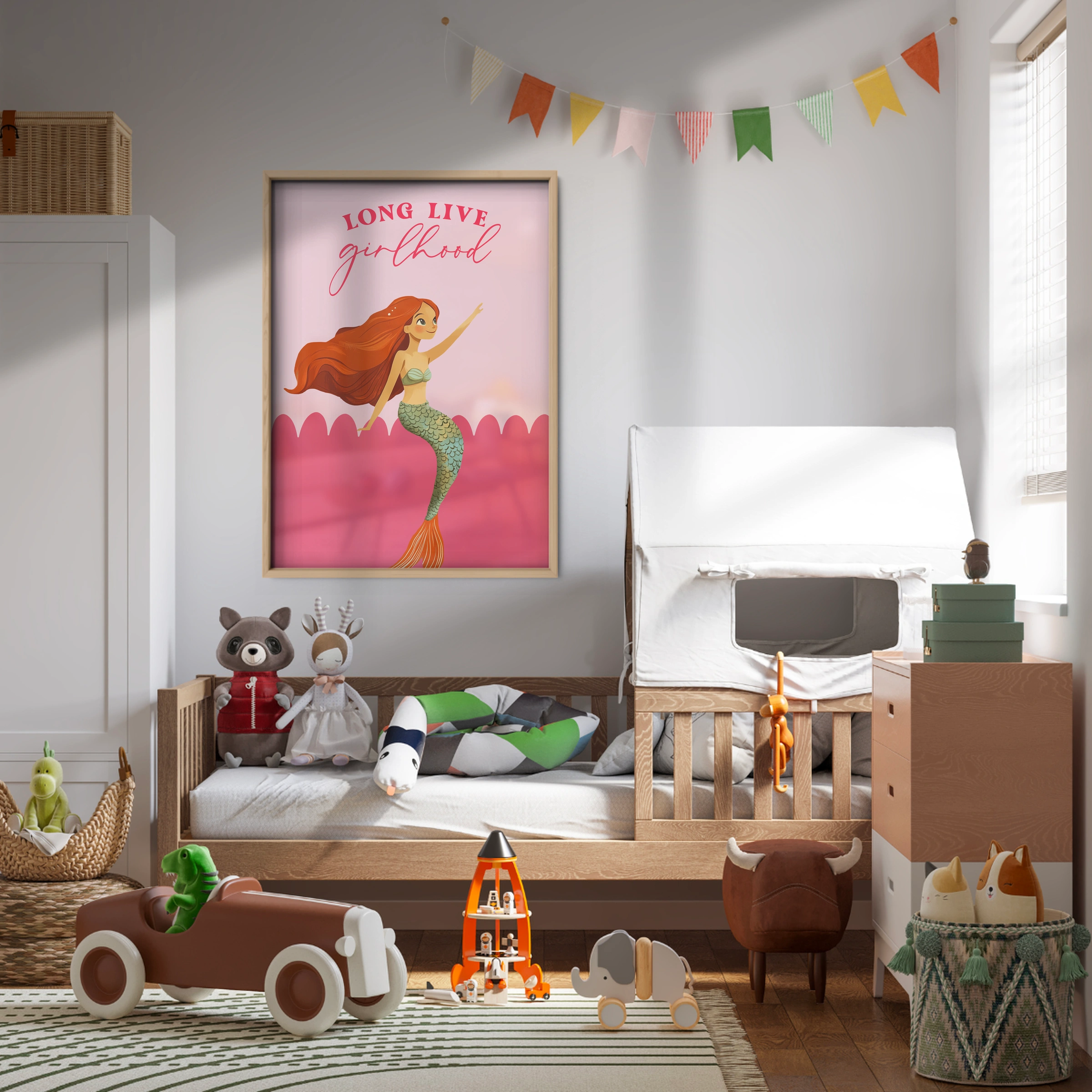 Long Live Girlhood Mermaid Nursery Print