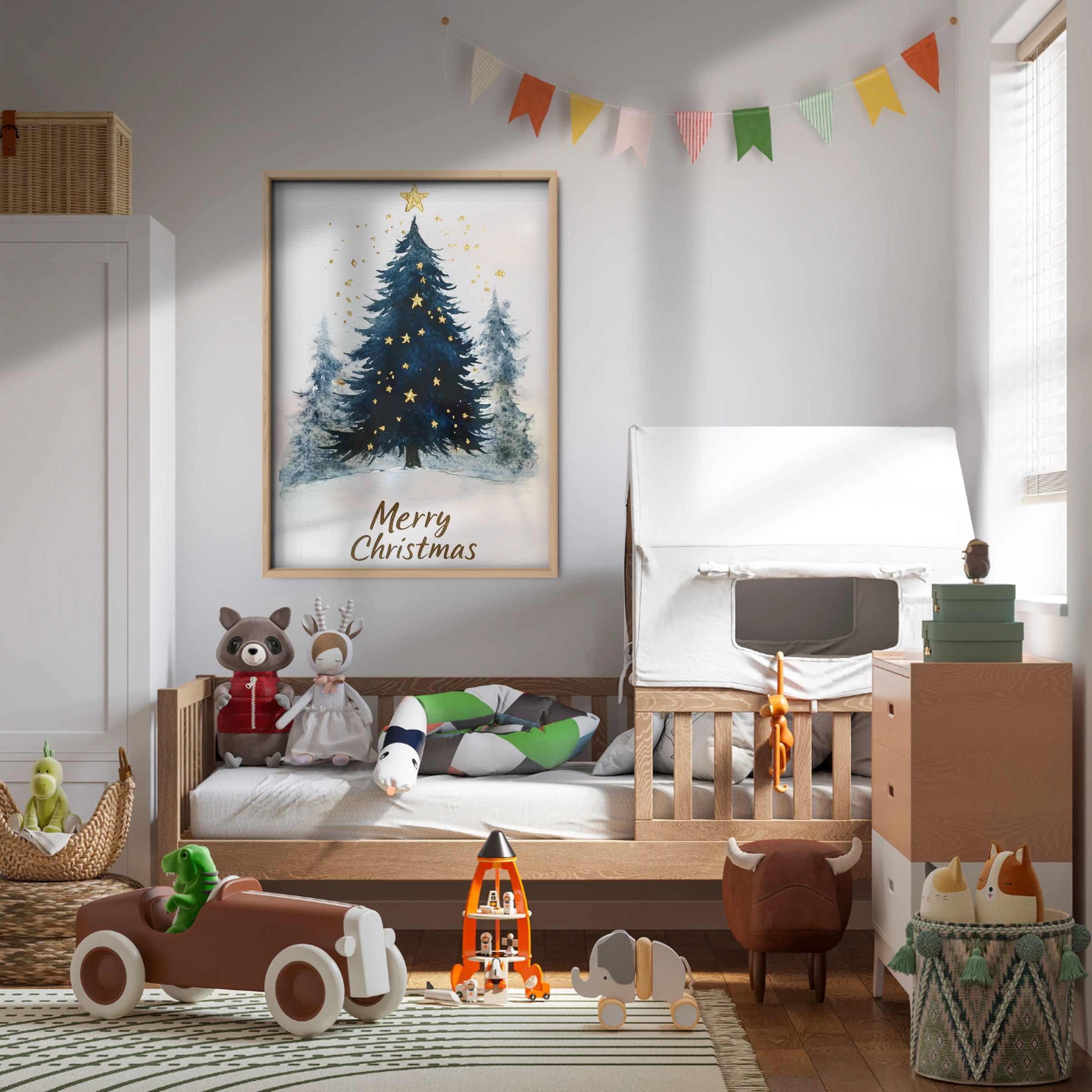 Merry Christmas Tree Print