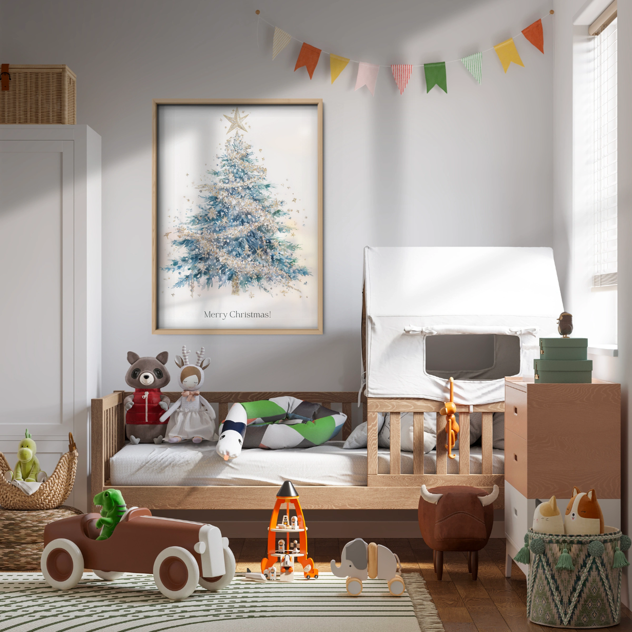 Merry Christmas Tree Print