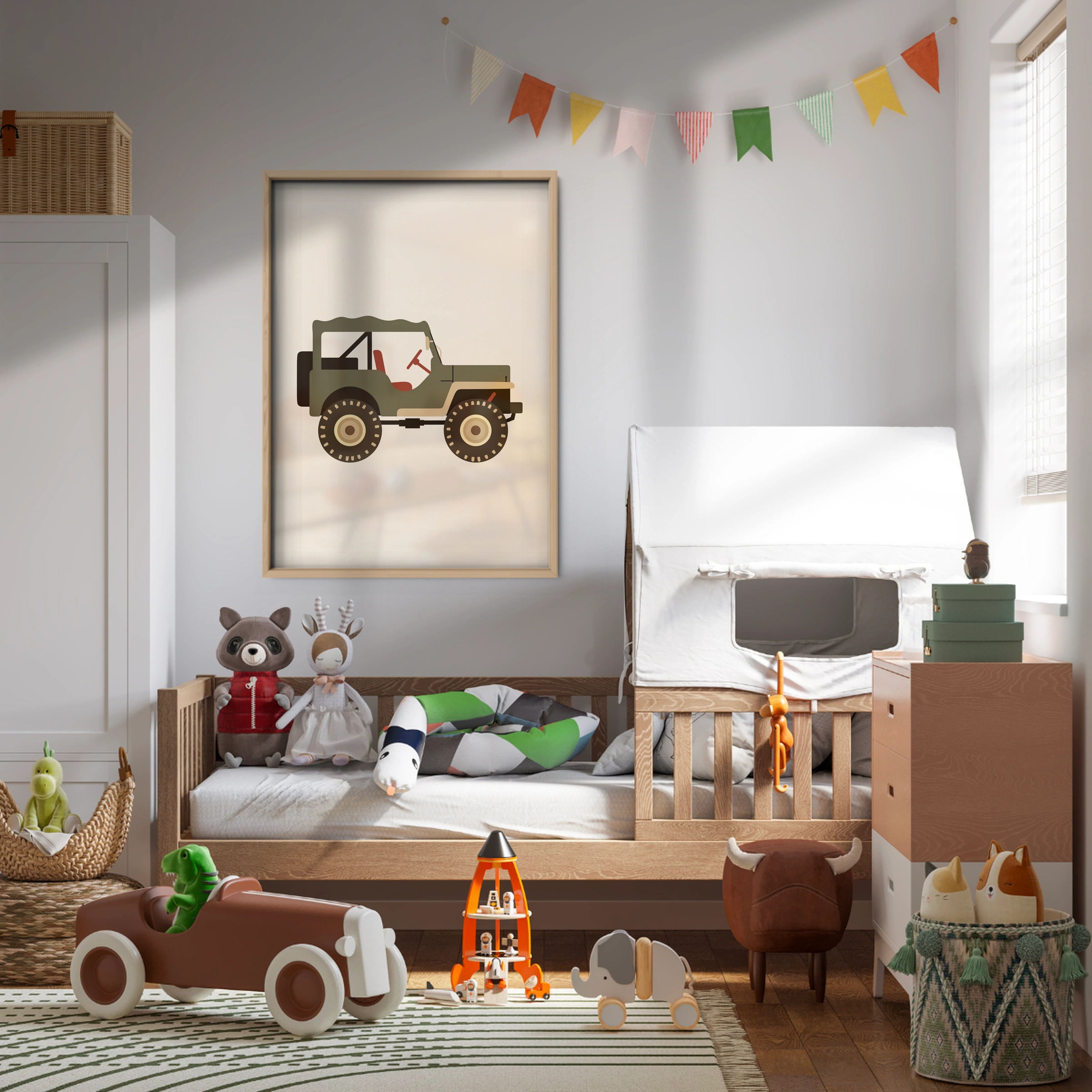 Military Jeep Nursery Print