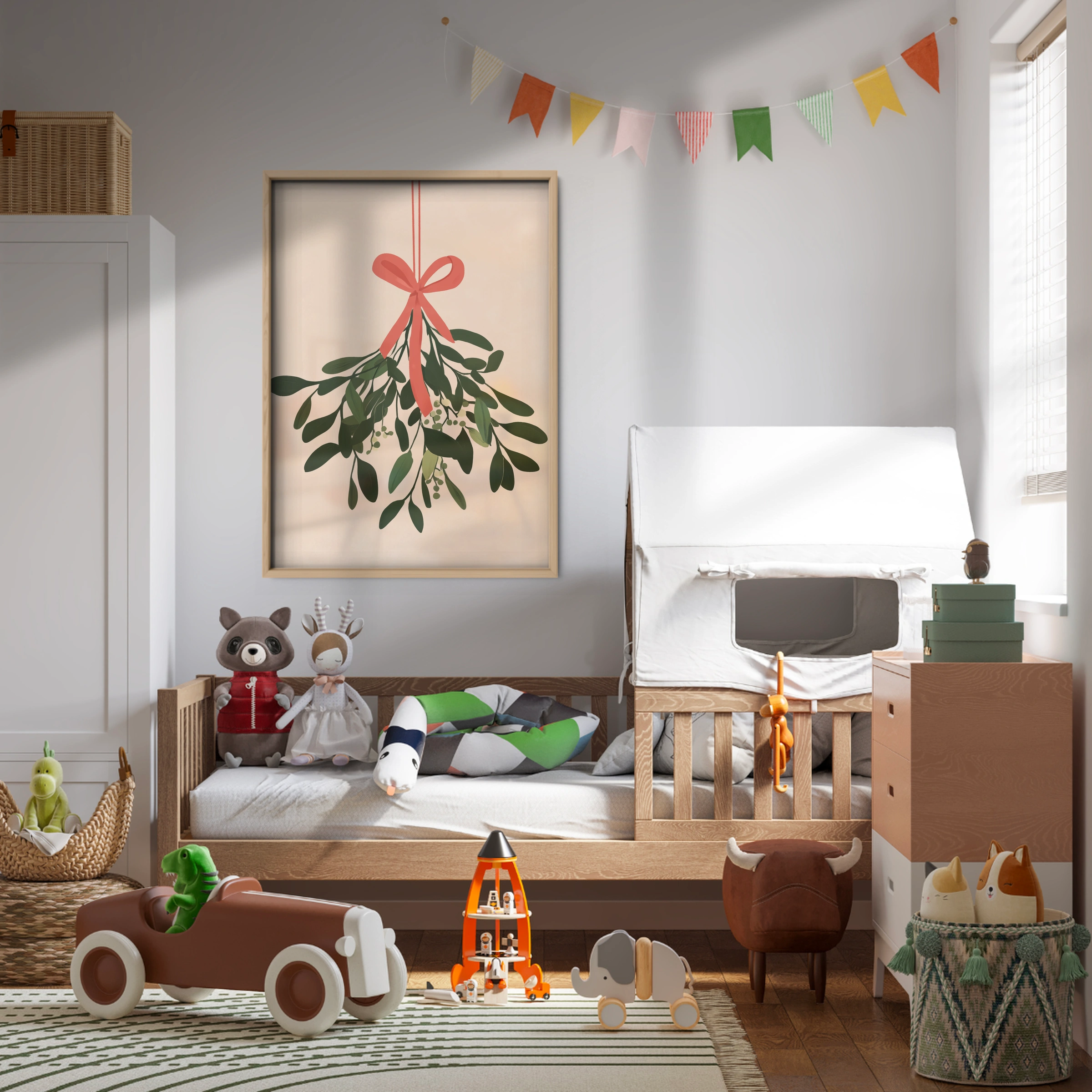 Mistletoe Christmas Print