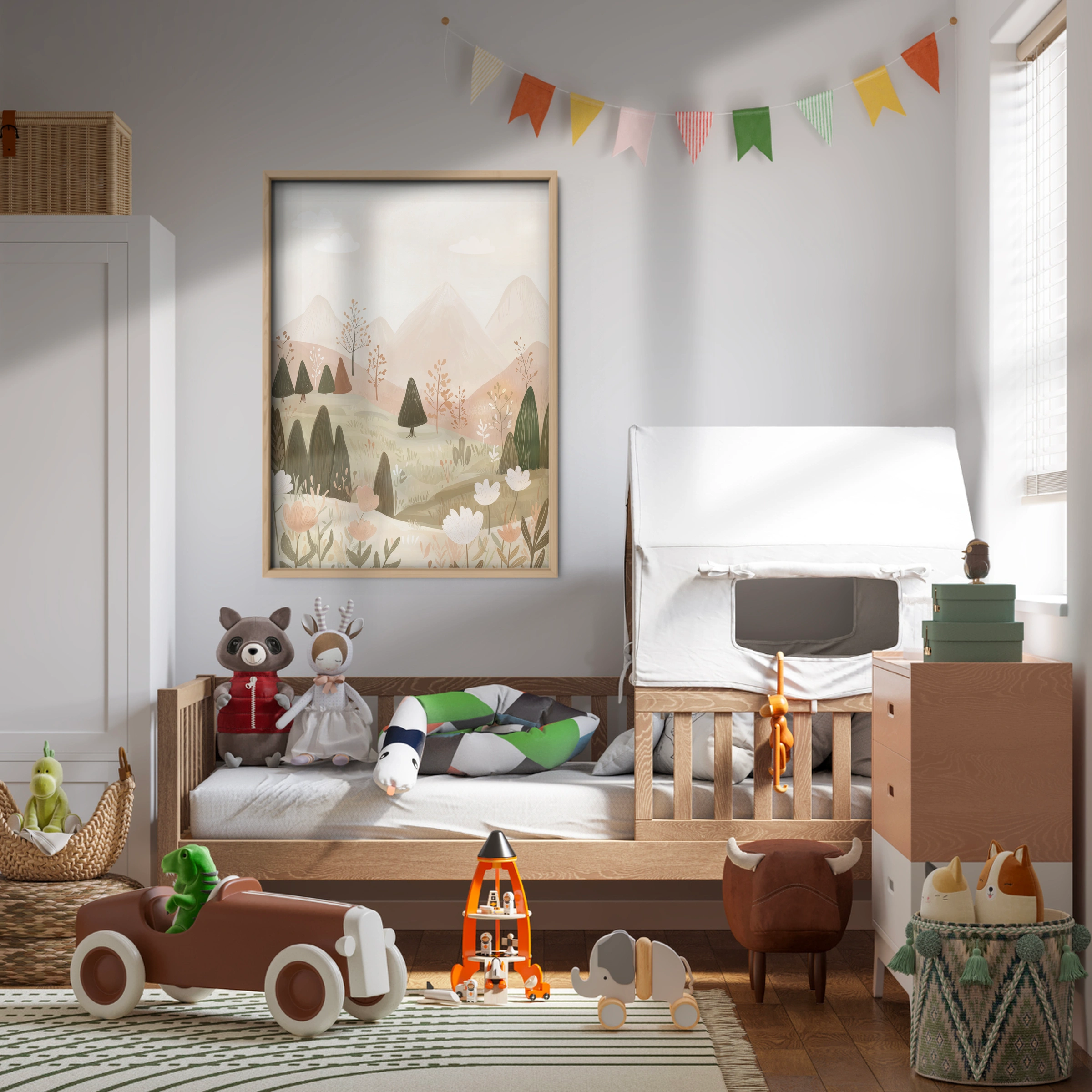 Misty Mountains Nursery Print