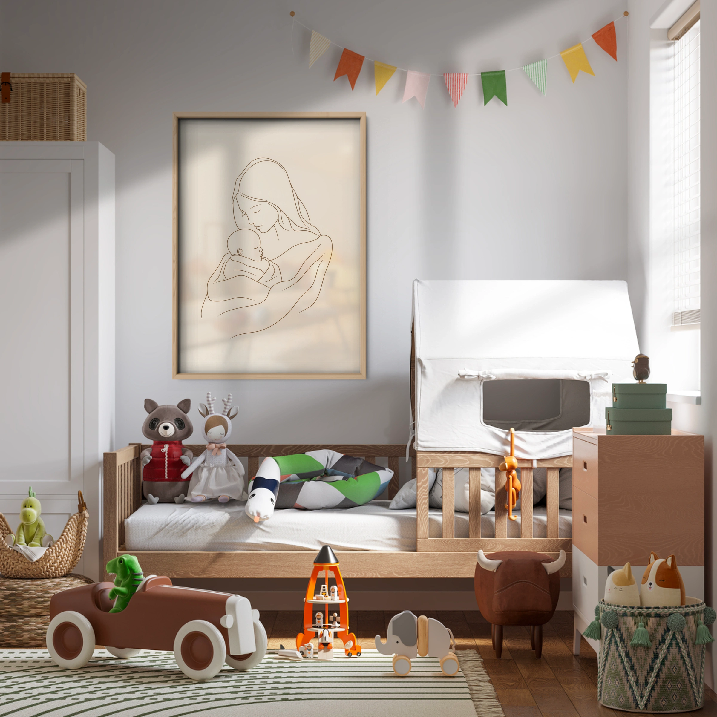 Mother and Baby Nursery Print